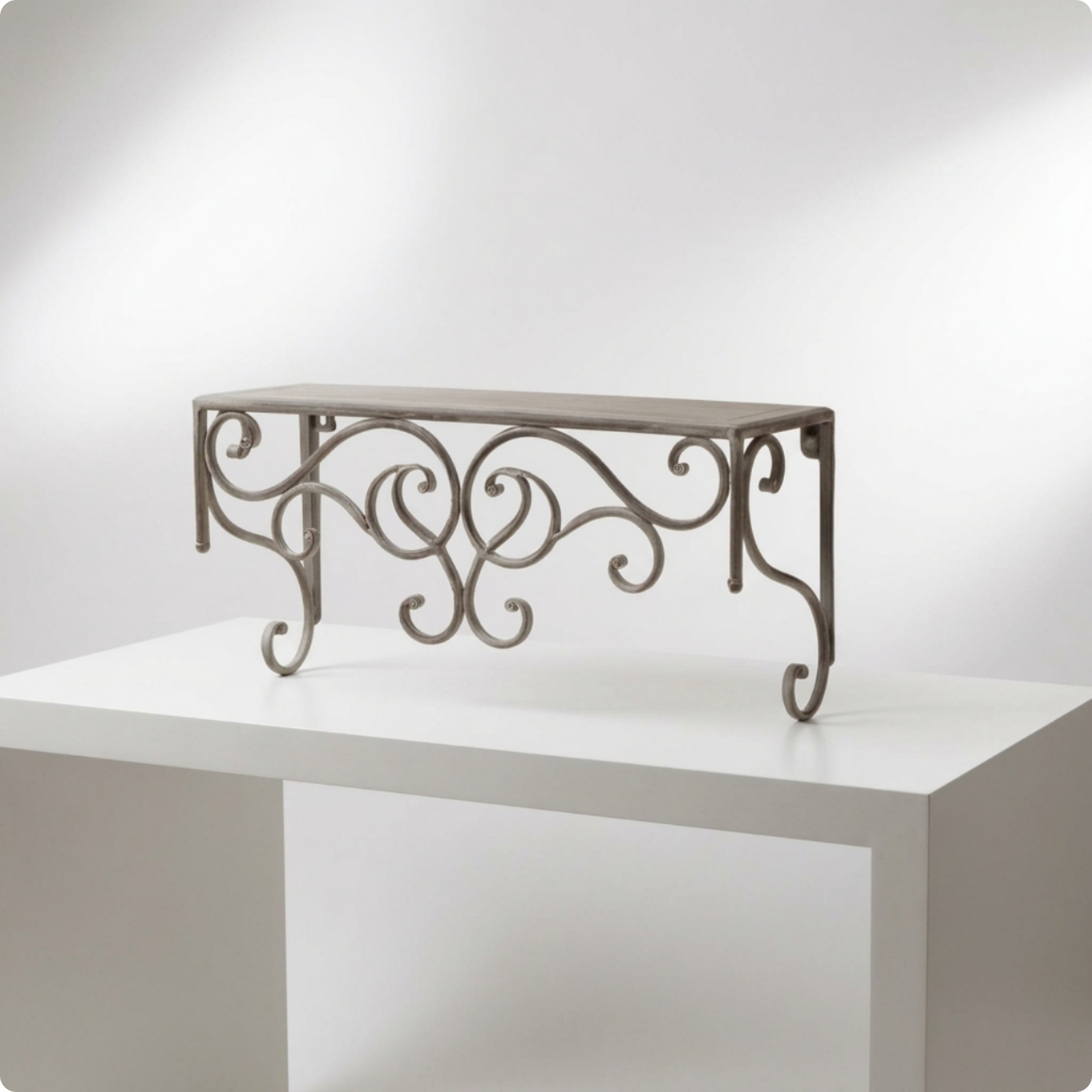 Wrought-Iron Shelf Ornate Home Decor Decorative Bracket Design