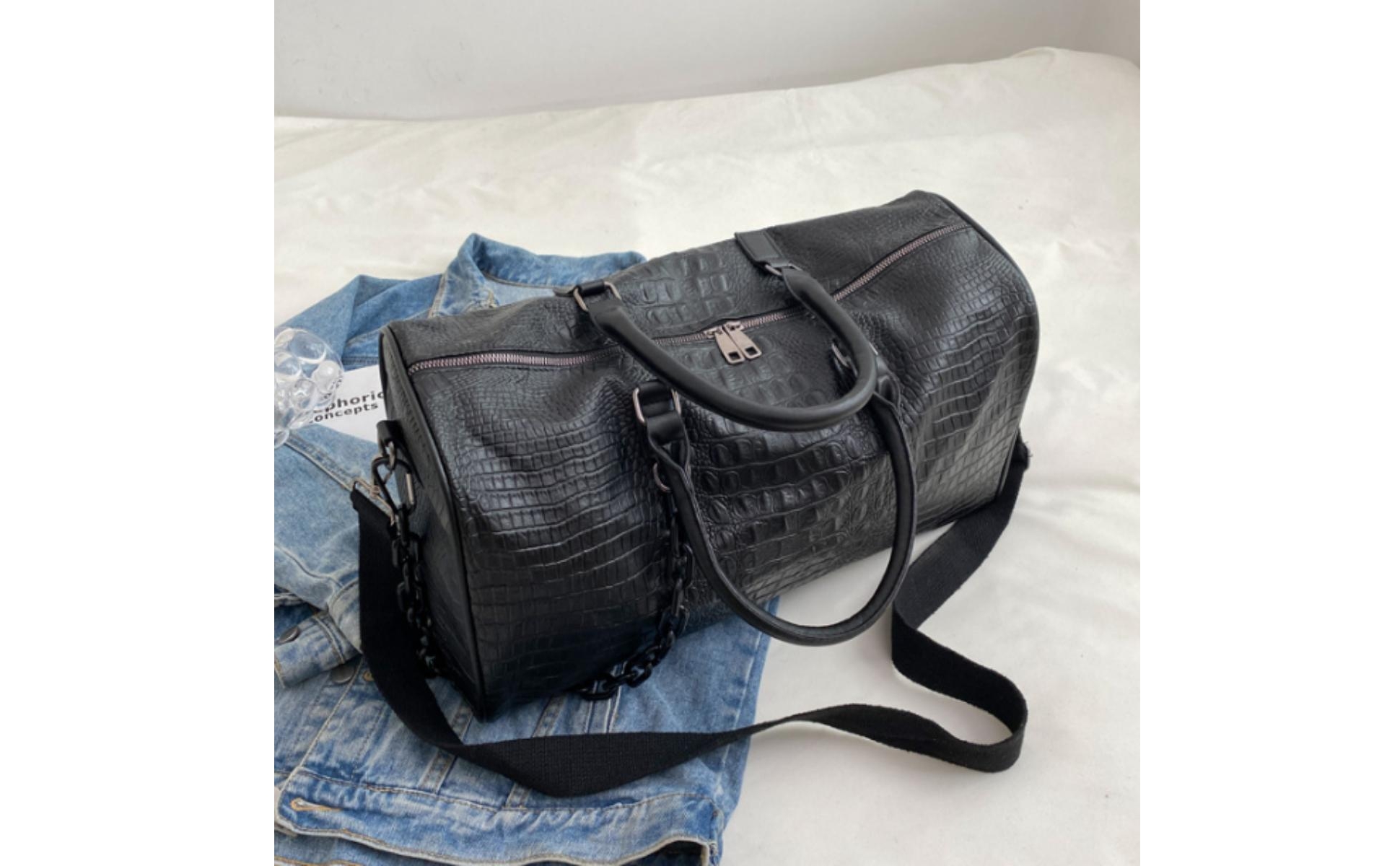 Embossed Duffel Detachable Shoulder Strap
