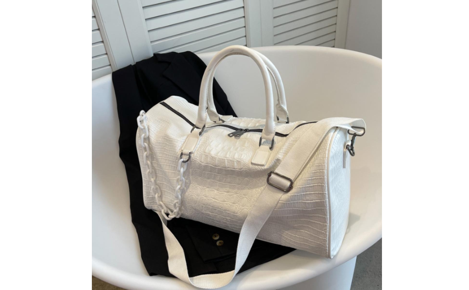 Embossed Duffel Detachable Shoulder Strap