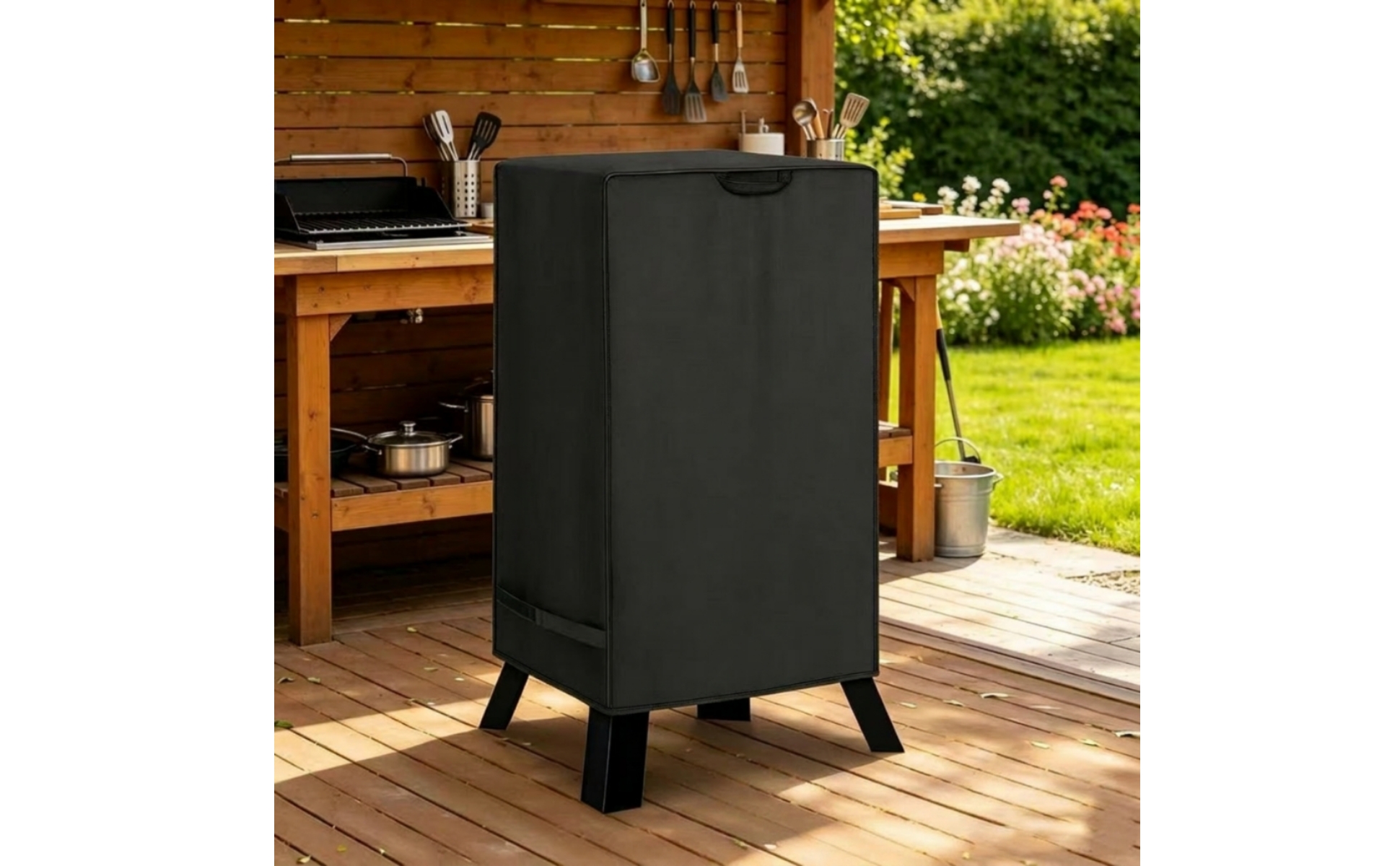 Smoker Cover 210D Oxford Cloth Rectangular Smoker Cover Fitted