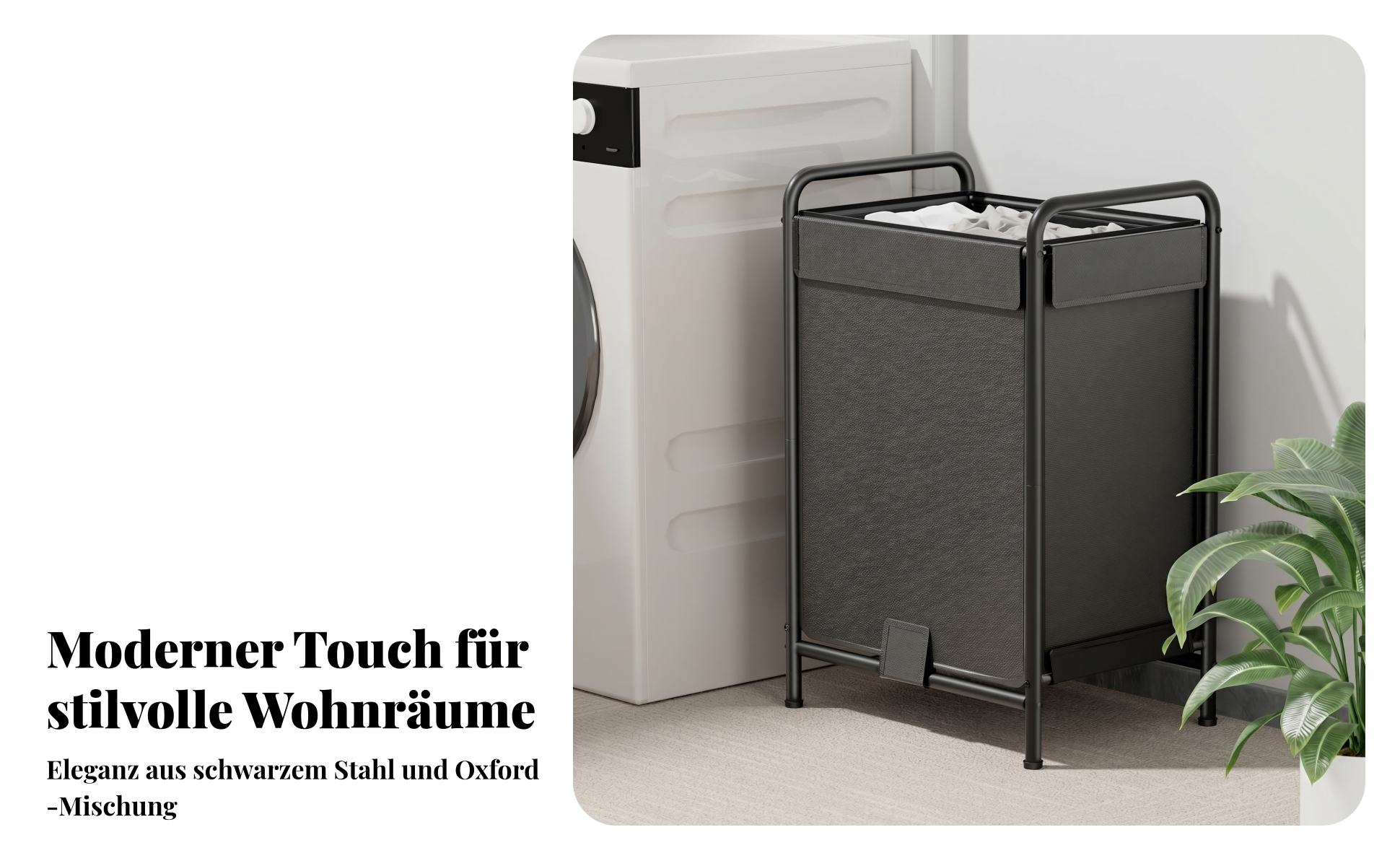 Hoher offener Wäschekorb hoch Wäschekorb mit Metallrahmen offen