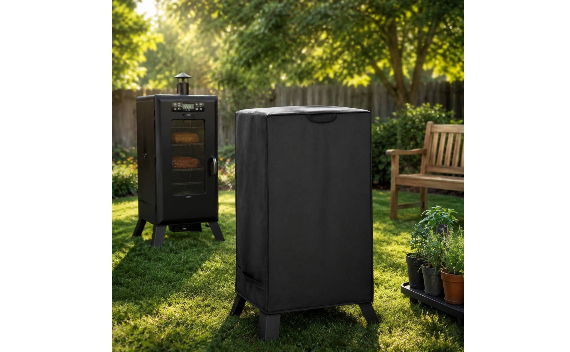 Smoker Cover 210D Oxford Cloth Rectangular Smoker Cover Fitted
