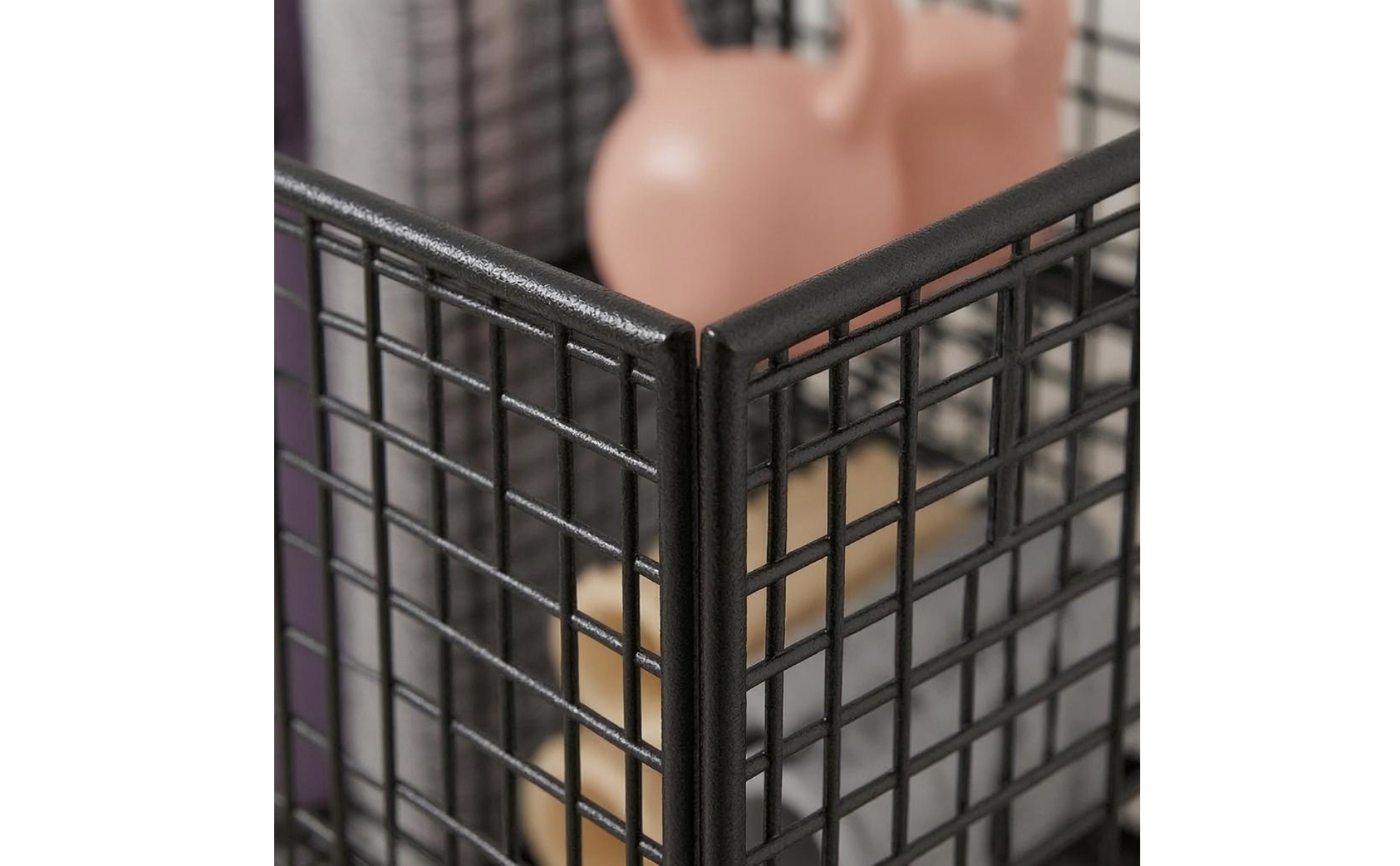 Sports Gear Trolley Caster Wheels Mesh Storage Trolley Open Frame