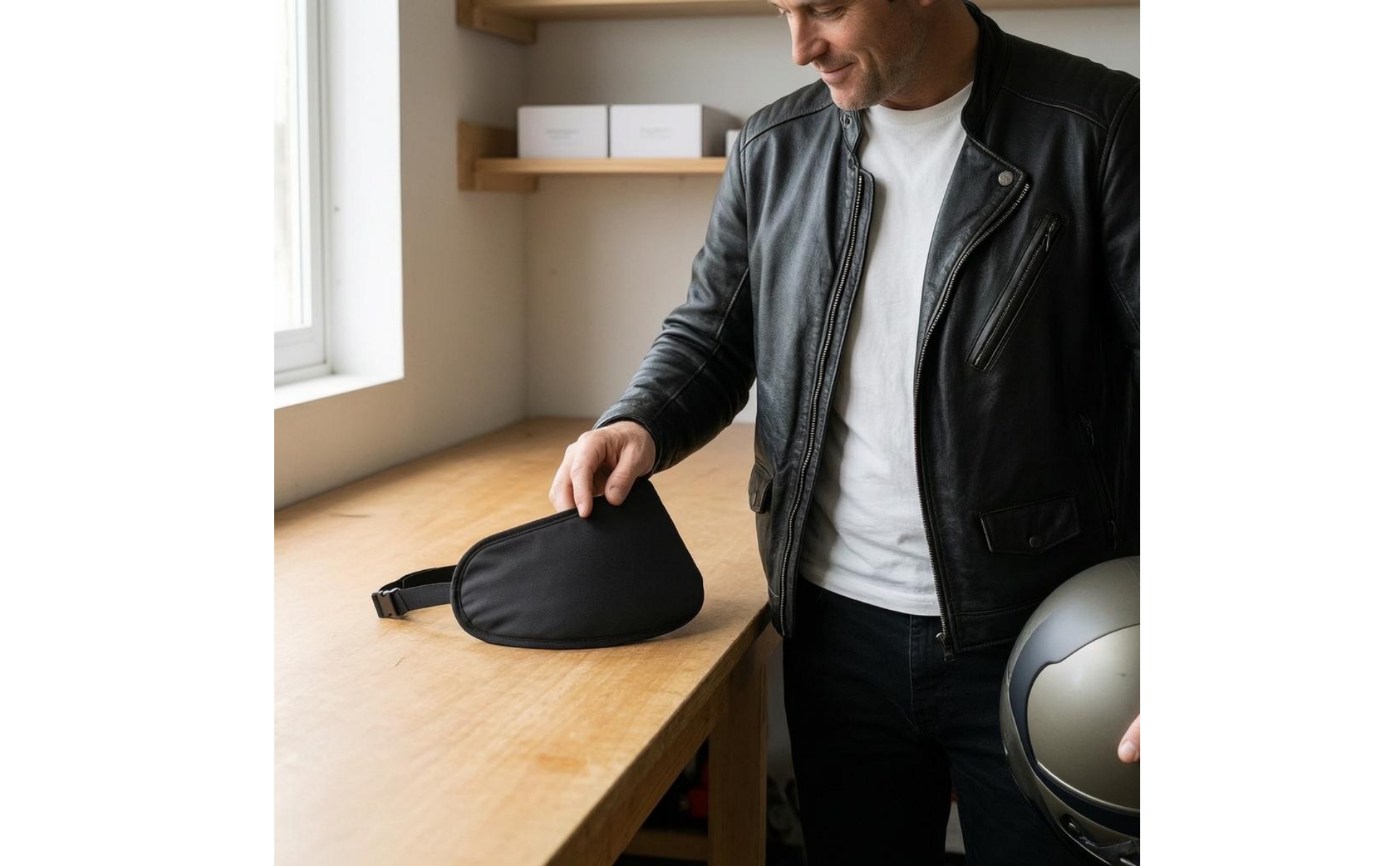 Motorcycle Helmet Visor Bag Oxford Cloth Motorcycle Visor Carry Bag Black