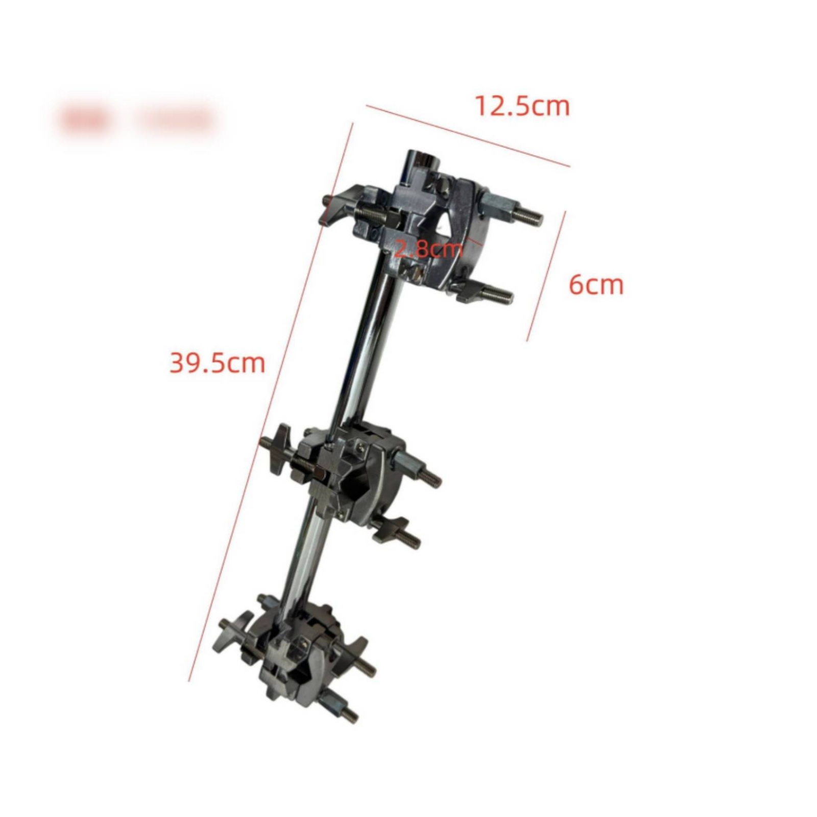 Drum Hardware Extension Bar Chrome Finish 3 Clamp Drum Bar Sturdy