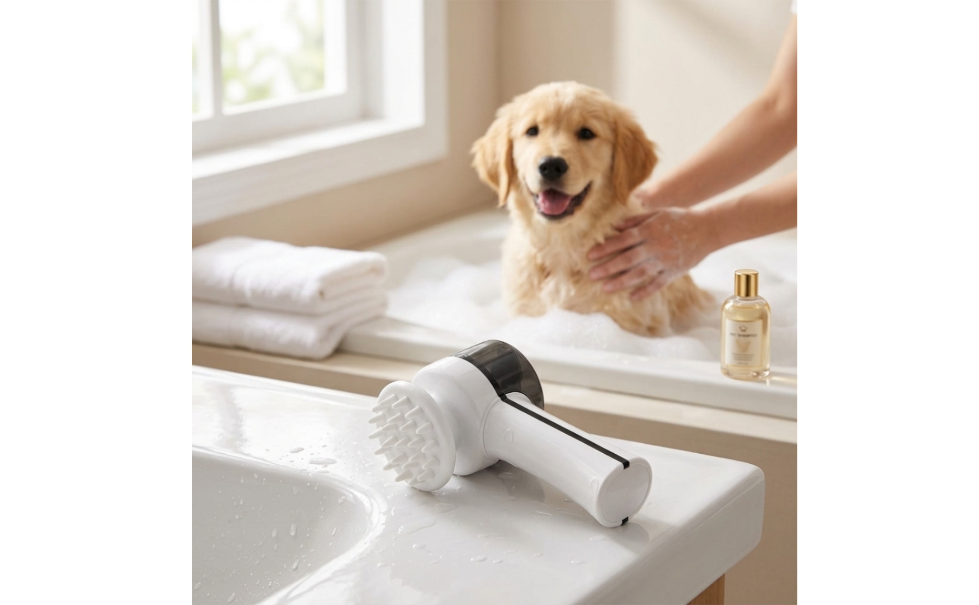 Pet Bath Bubble Machine Auto Mixing Rechargeable Pet Foam Sprayer Easy to Use