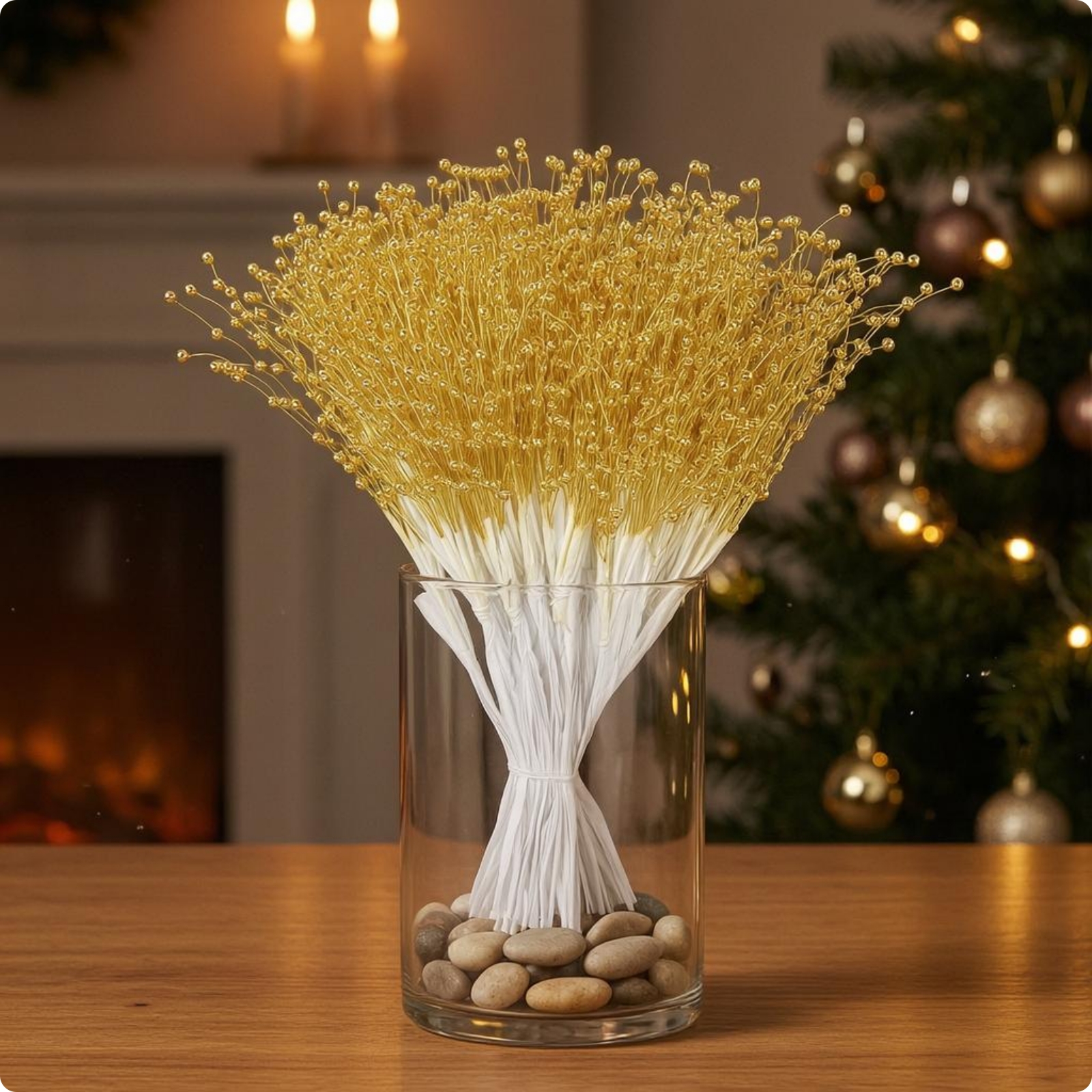 50 Pieces Bead Sprig Synthetic Home Decor Holiday