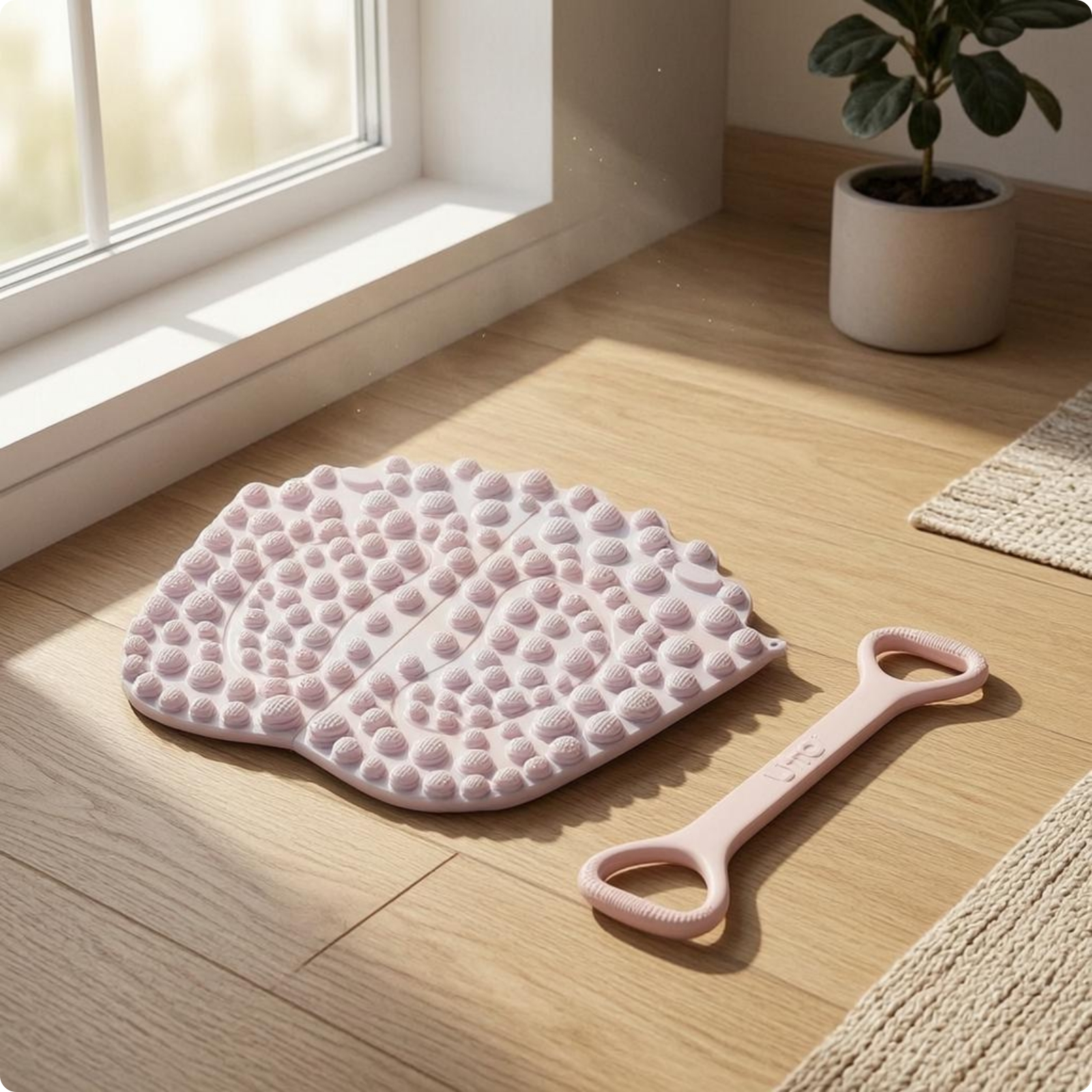 2 Pieces EVA Acupressure Mat Set Raised Nub Texture Figure-Eight Resistance