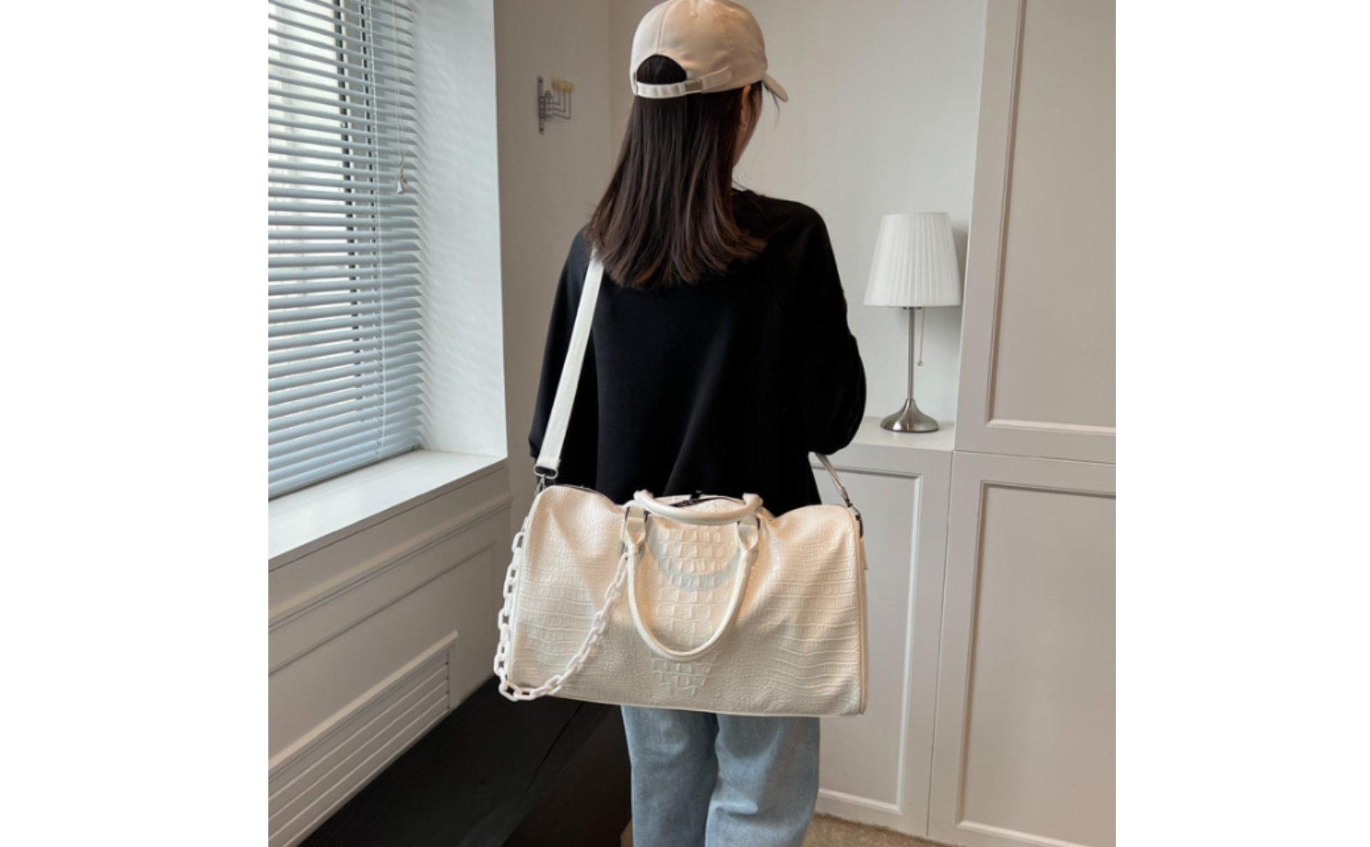 Embossed Duffel Detachable Shoulder Strap