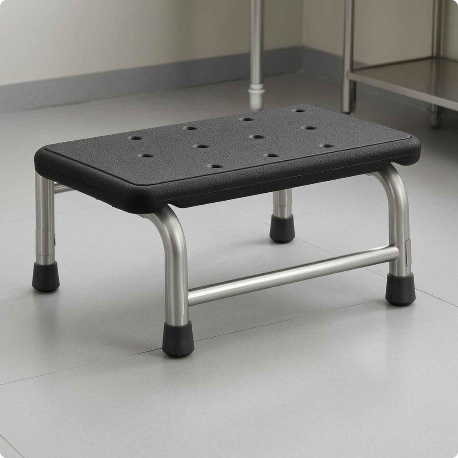Medical Footstep Stool Padded-Looking Non-skidSlip Step Stool Stable Frame