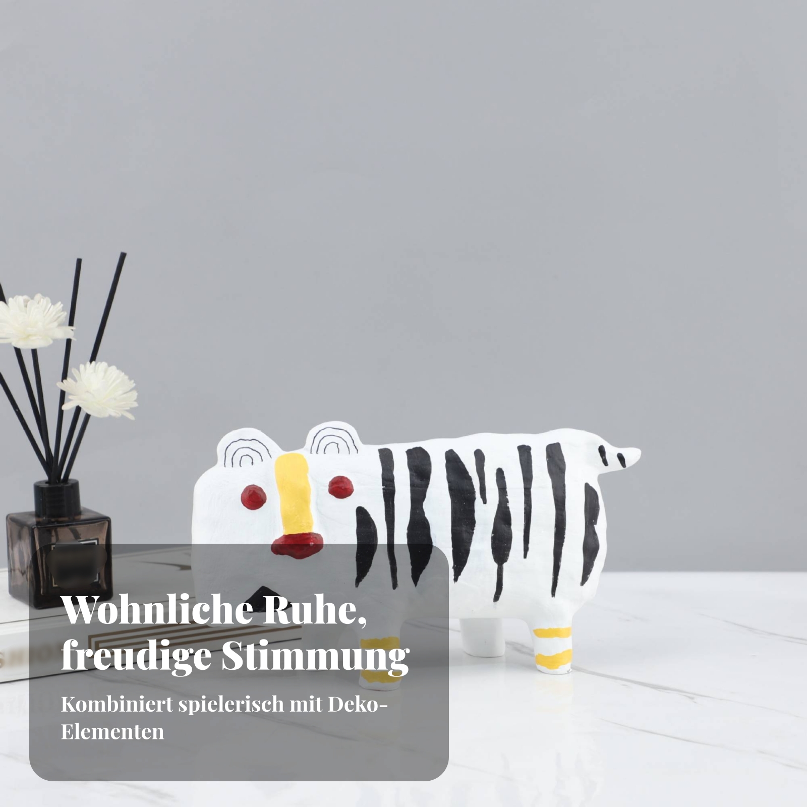 Handbemalte Tierfigur handbemalt bemalte Tierfigur cartoonartig für - Produktbild 6