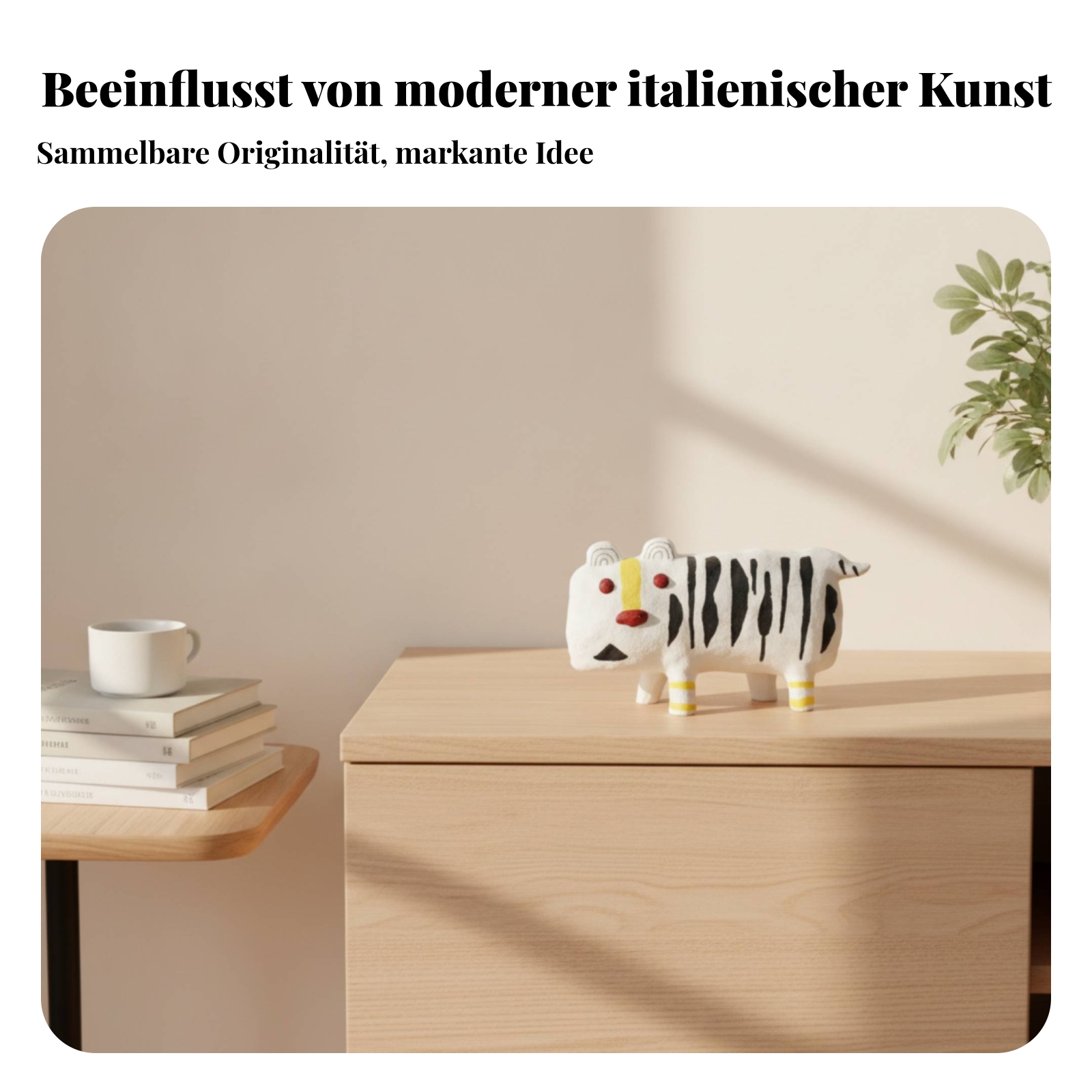 Handbemalte Tierfigur handbemalt bemalte Tierfigur cartoonartig für - Produktbild 1