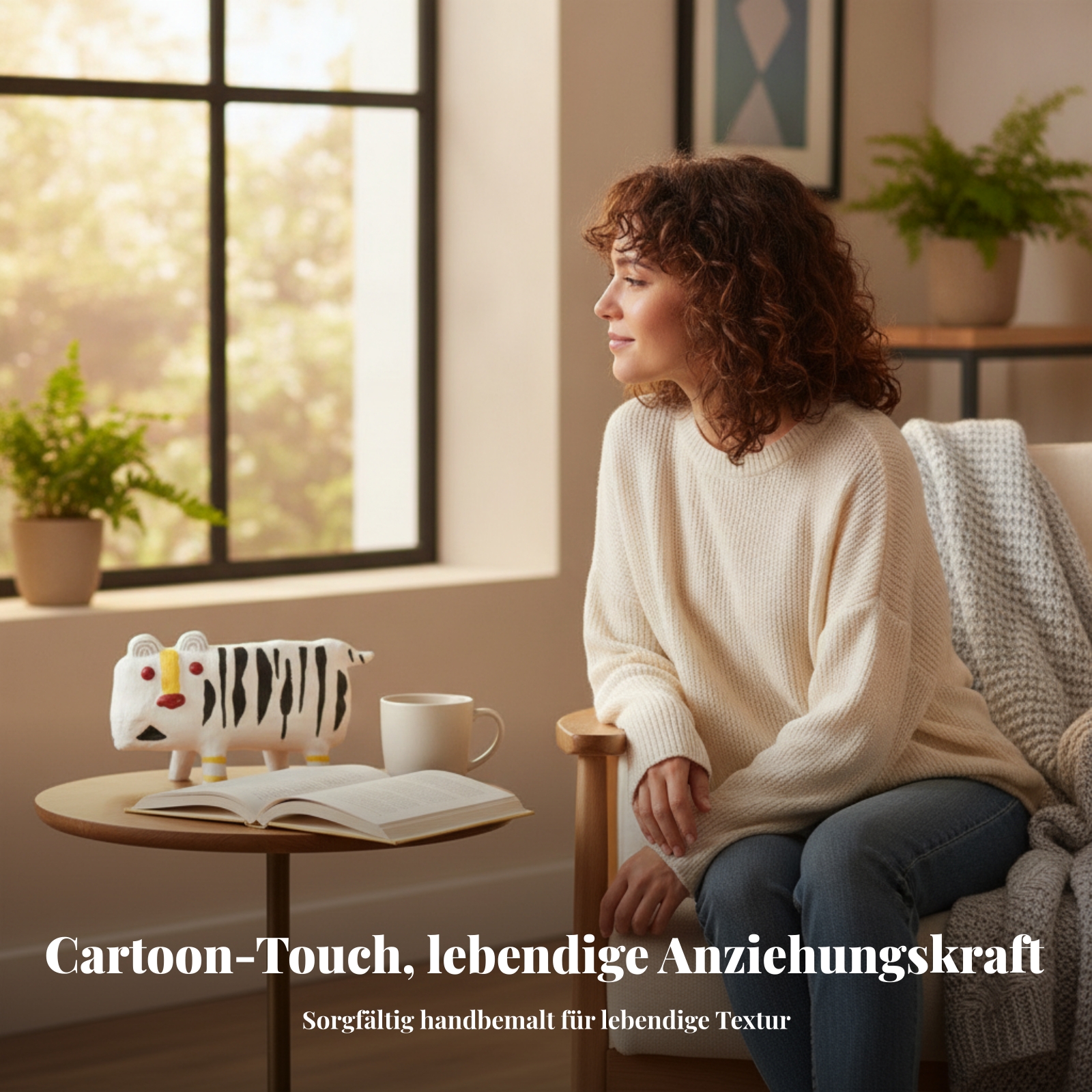 Handbemalte Tierfigur handbemalt bemalte Tierfigur cartoonartig für - Produktbild 8