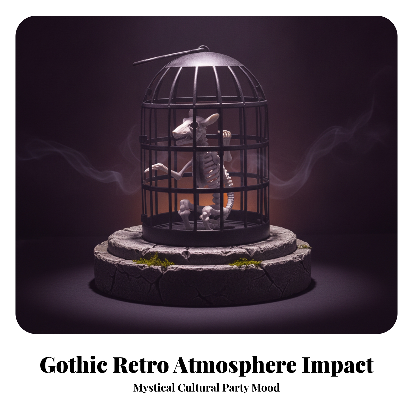 Lightweight Enclosed Skeleton Vertical Upright Rods Statuette - Produktbild 5