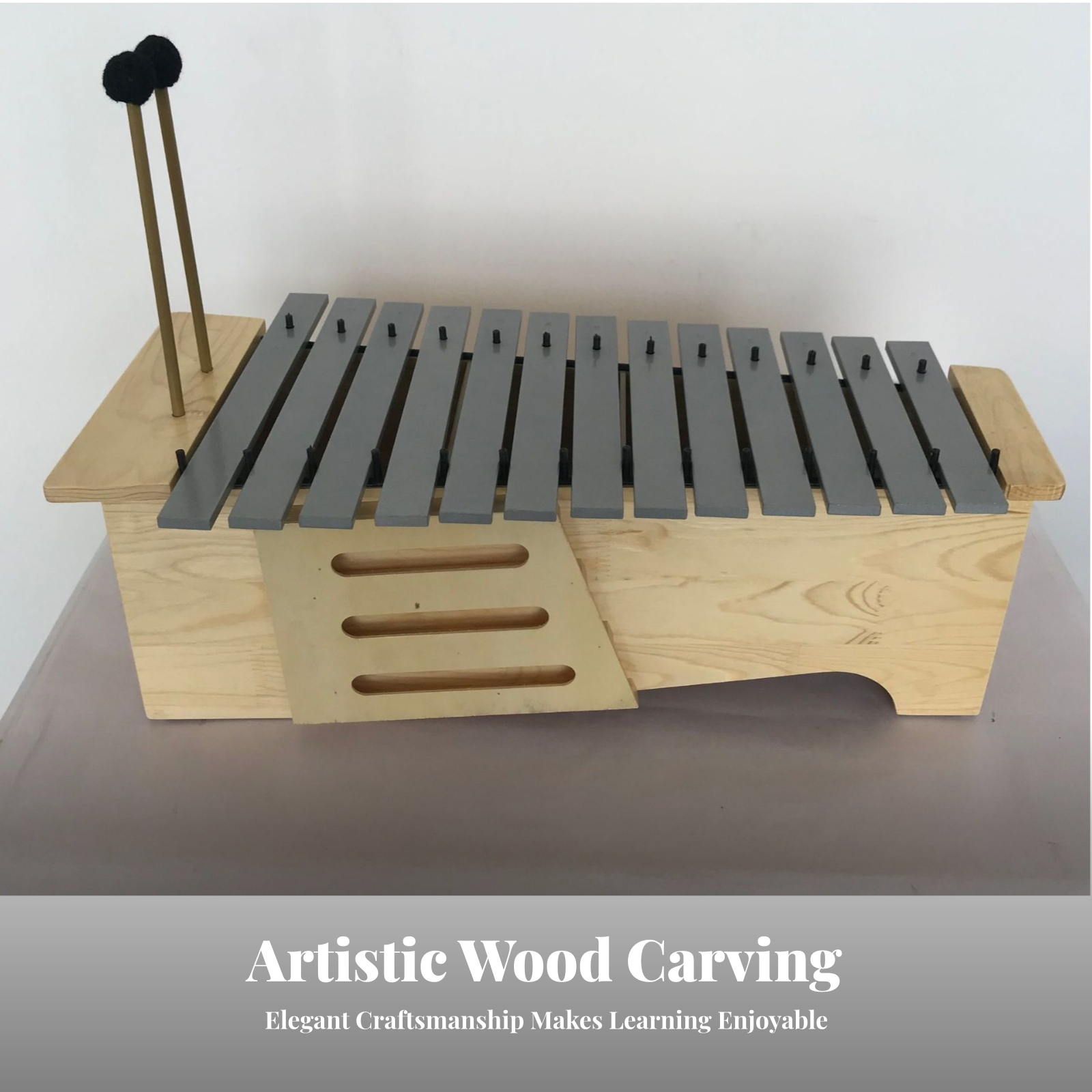 13-Tone Xylophone Educational Aluminum-Bar Xylophone Tuned Tone Plates - Produktbild 6
