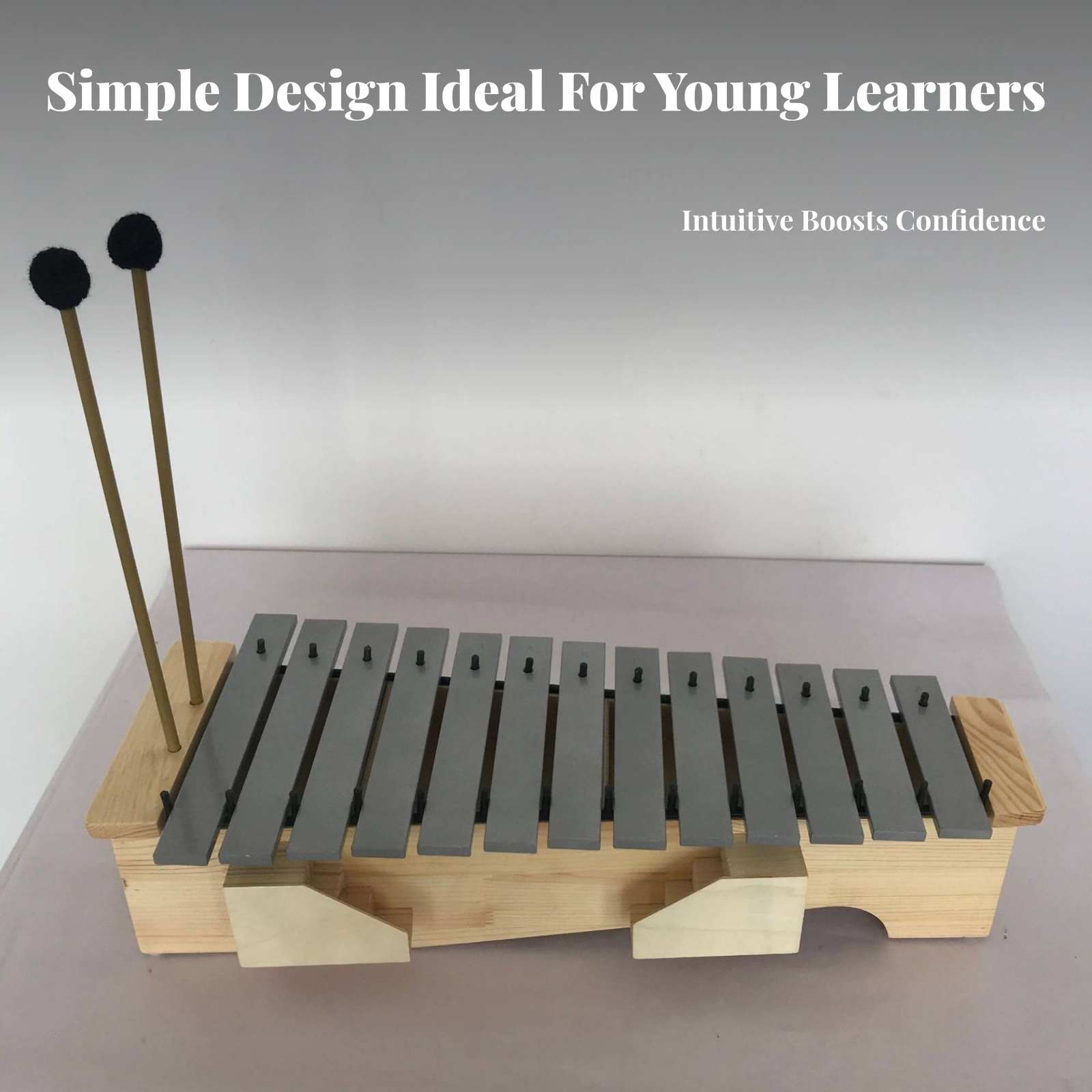 13-Tone Xylophone Educational Aluminum-Bar Xylophone Tuned Tone Plates - Produktbild 5