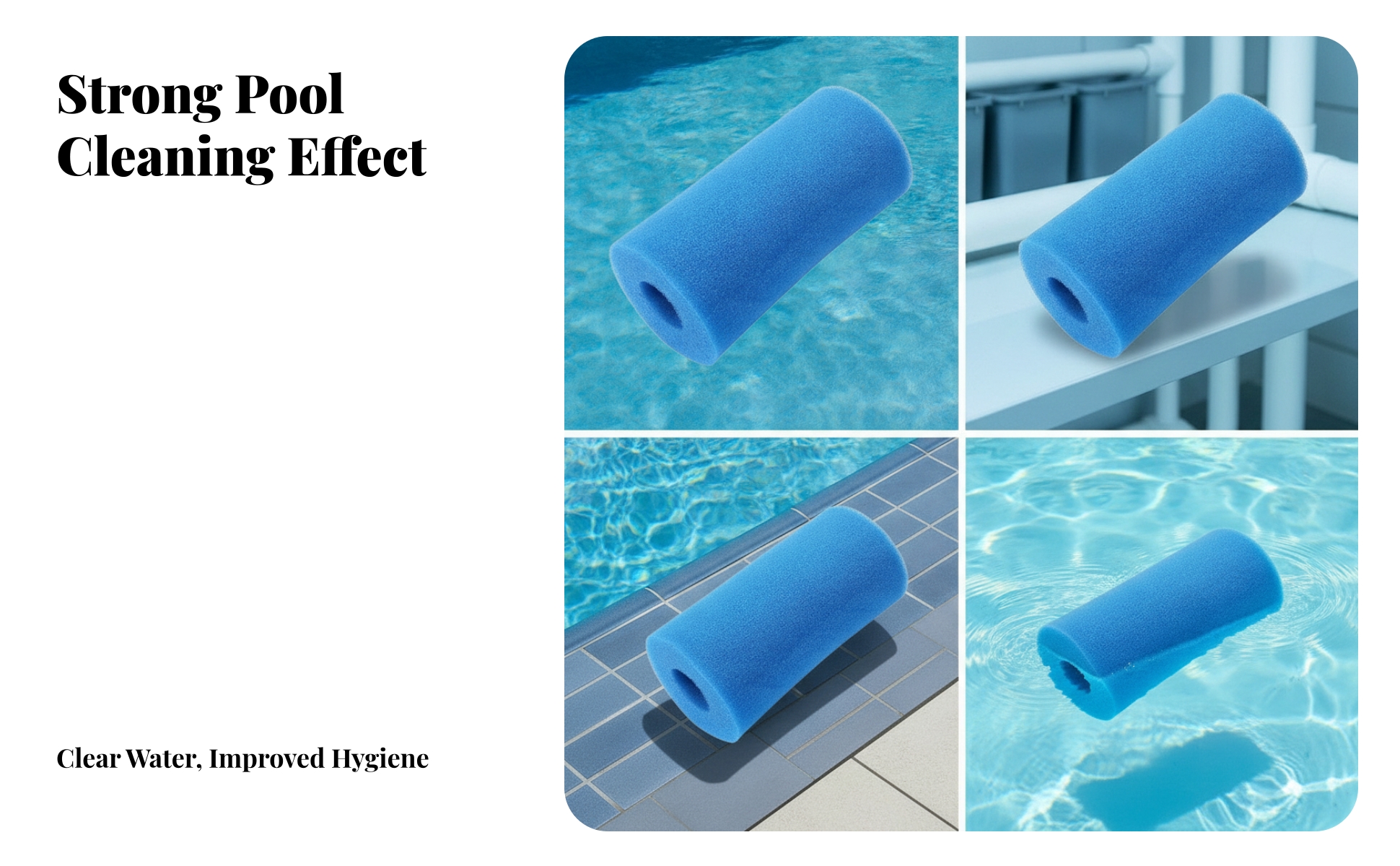 Pool Cleaner Filter Sponge Porous Pool Filter Sponge Central Hole