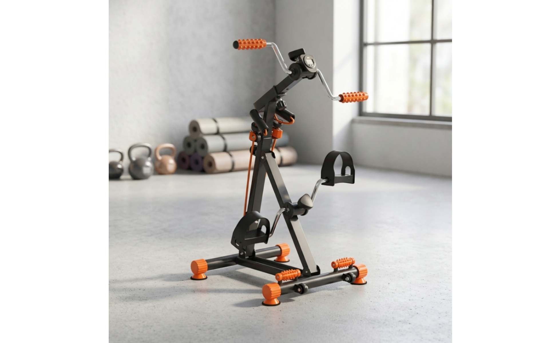 Rehab Pedal Exerciser Adjustable Resistance Seated Pedal Exerciser for Indoor