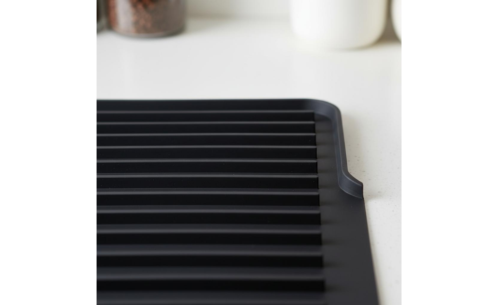 U-Shaped Kitchen Mat Sloped Silicone Draining Mat Hanging Hole