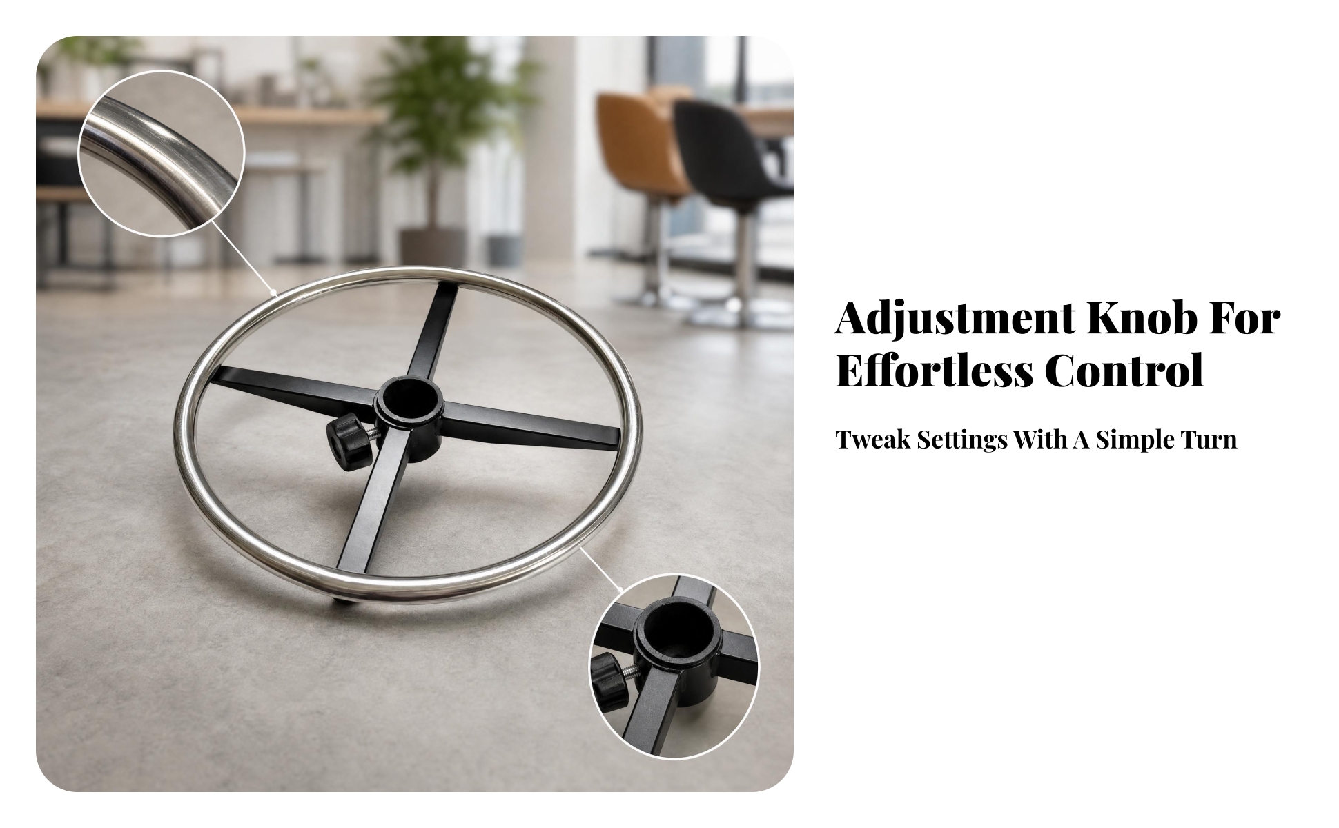 Chair Foot Foot Rest Black Swivel Chair Foot Rest Foot Rest Cross-Shaped