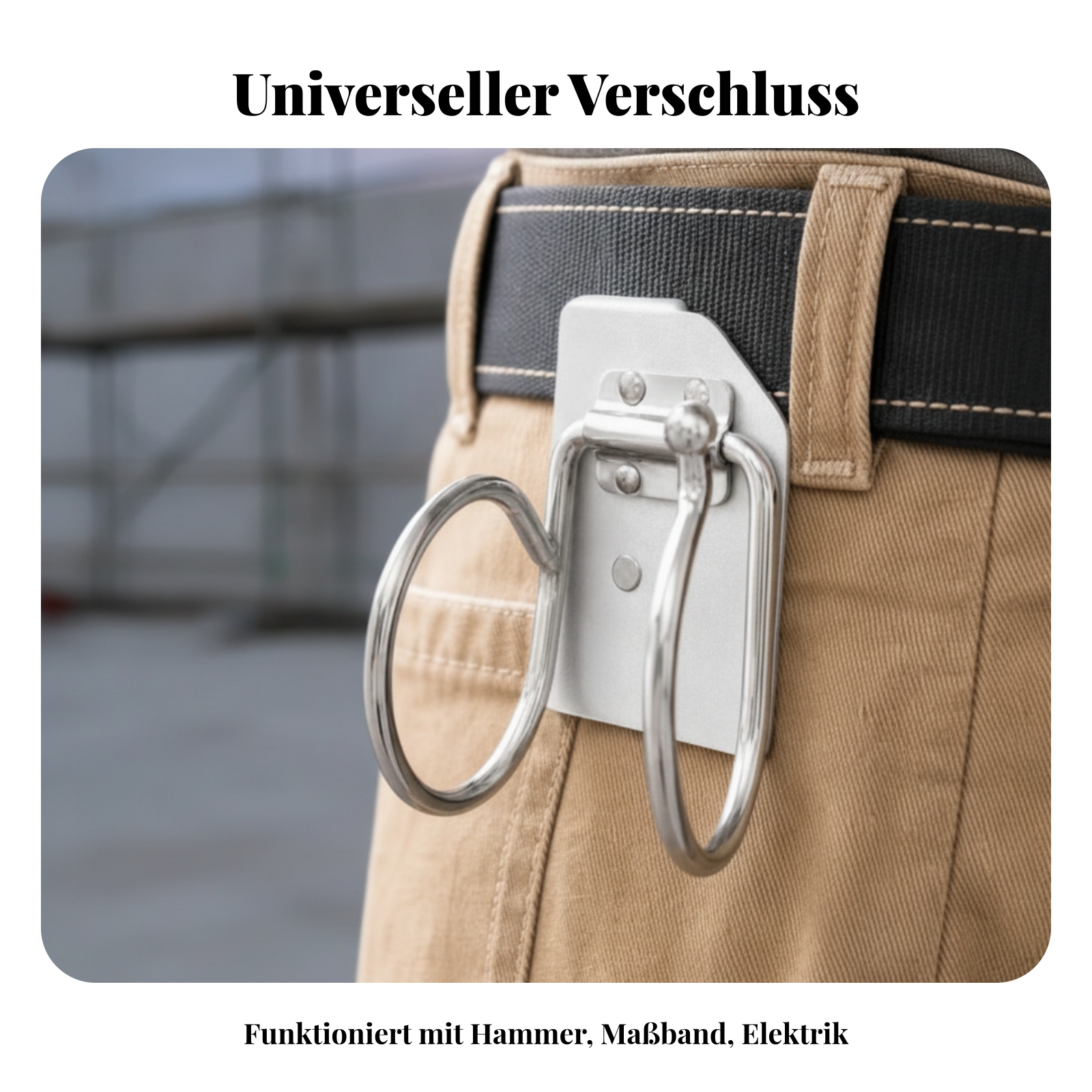 Gürtelhaken Edelstahl Werkzeughalter Verschraubt - Produktbild 1
