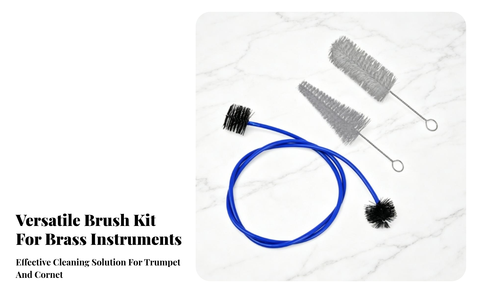 3 Pieces Mouthpiece Brush Set Flexible Trumpet Cleaning Brush Set
