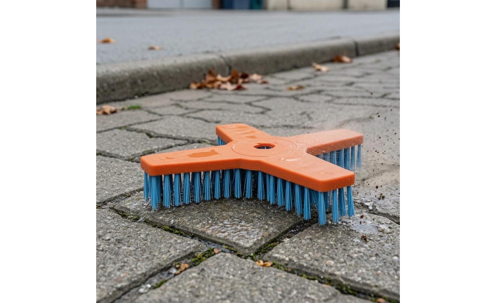 Nylon Brush Head Blue Bristles Trimmer Brush Head Orange Base for Grass Trimming