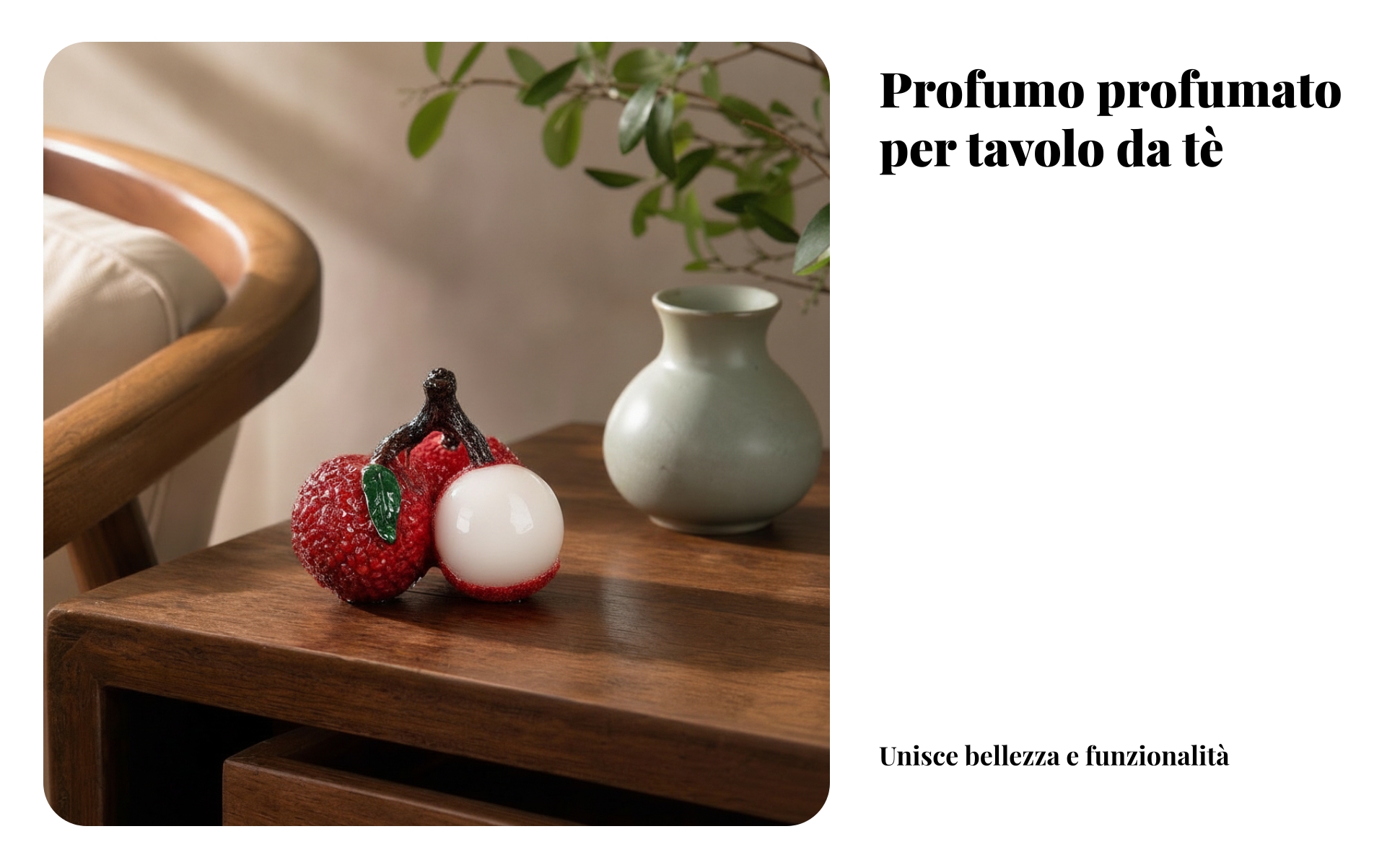 Tea Pet Litchi Finitura Rosso Bianco Ornamento Litchi Foglie Verdi