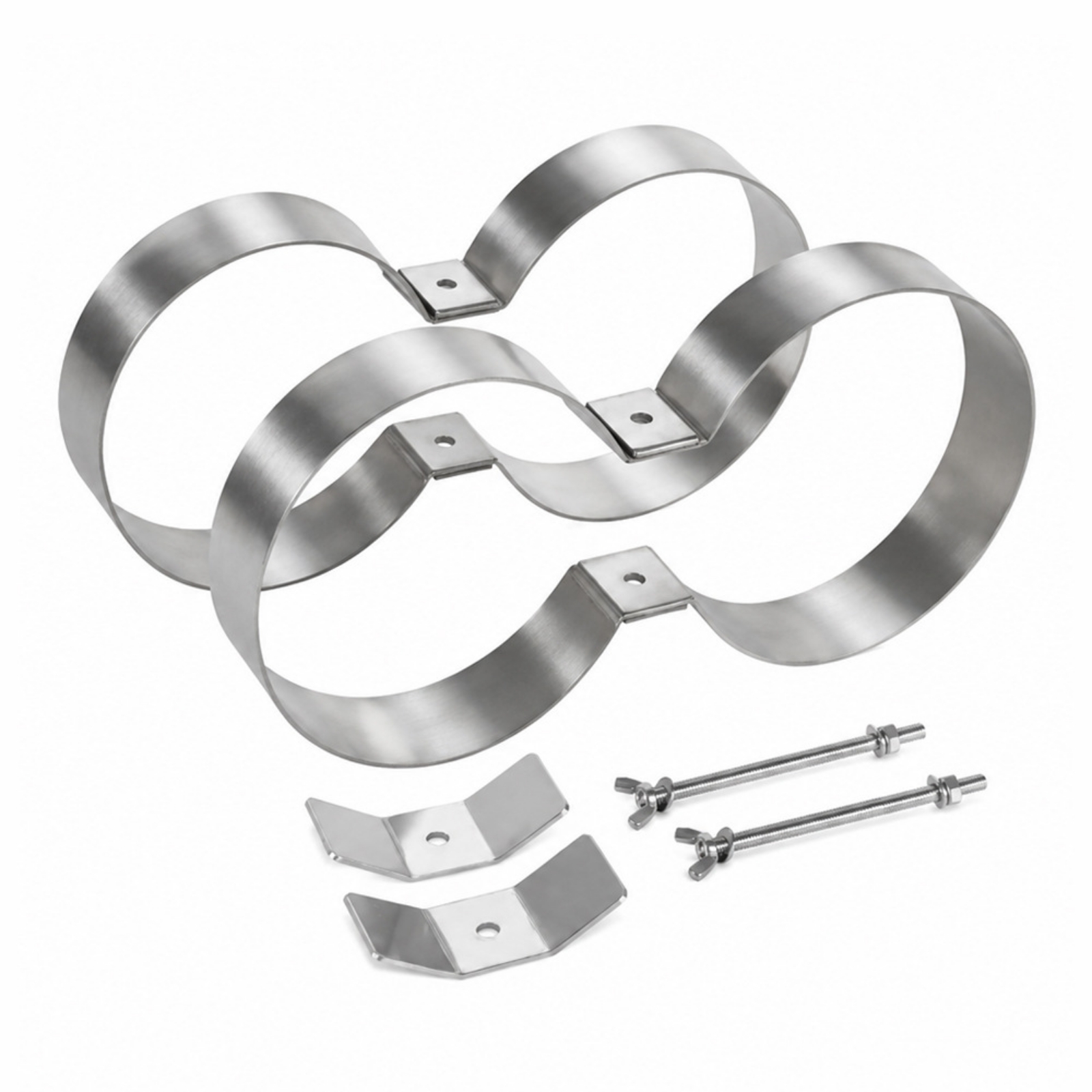 Diving Gear Double Scuba Tank Clamp Silver Finish
