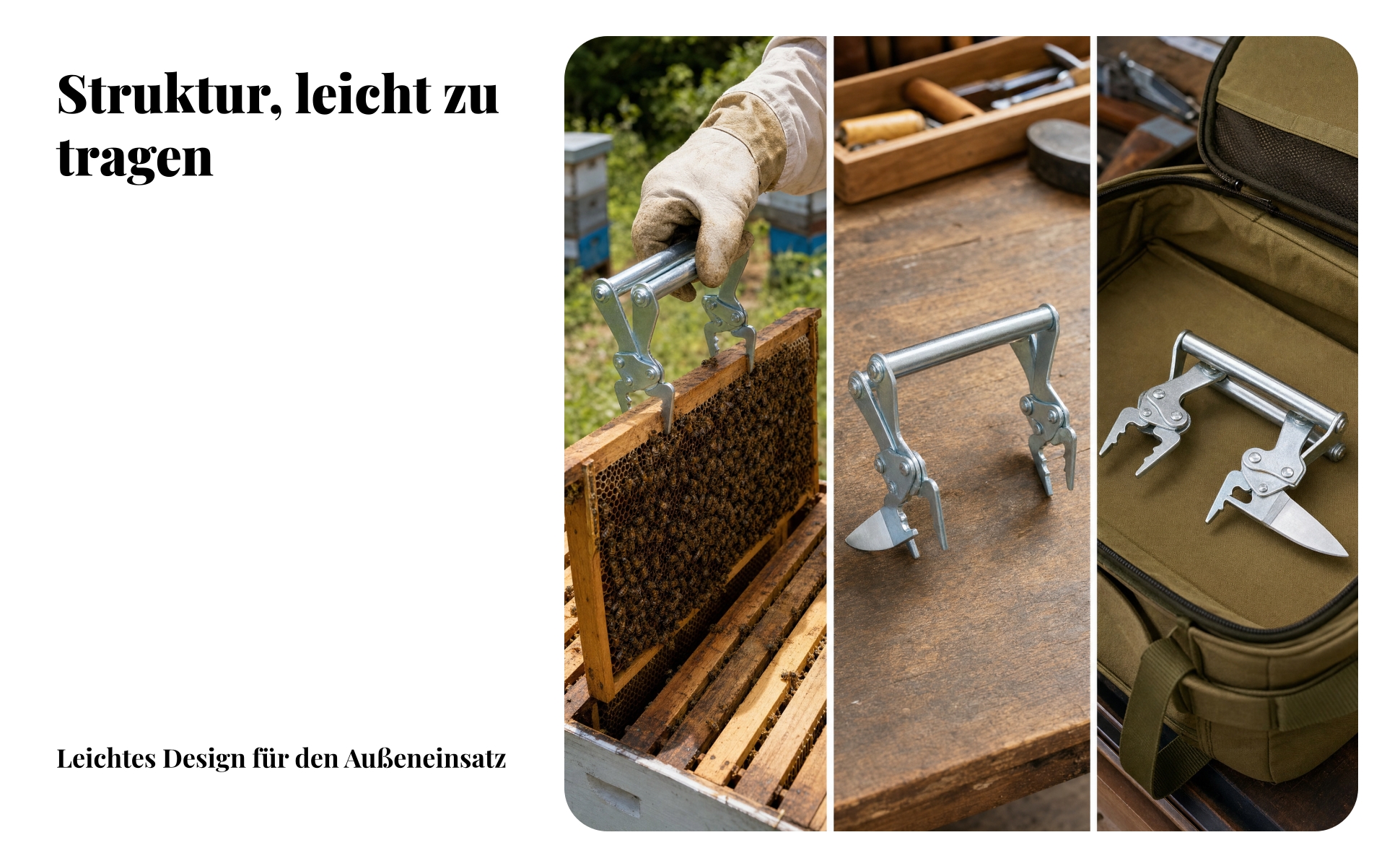 Bienenstockrahmenheber Verzinkt Rahmenklemme Zwei Klemmbacken für Imker