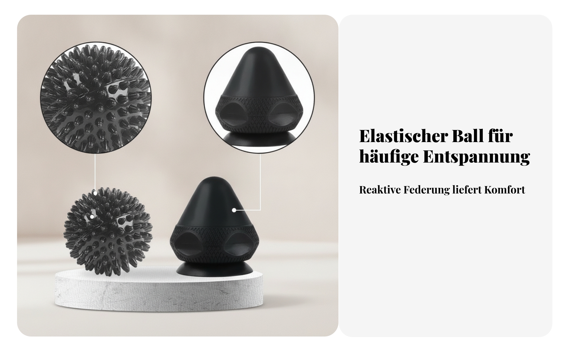 2 Pieces Igelball Set Dicht Genoppt Massageball mit Noppen Spiky