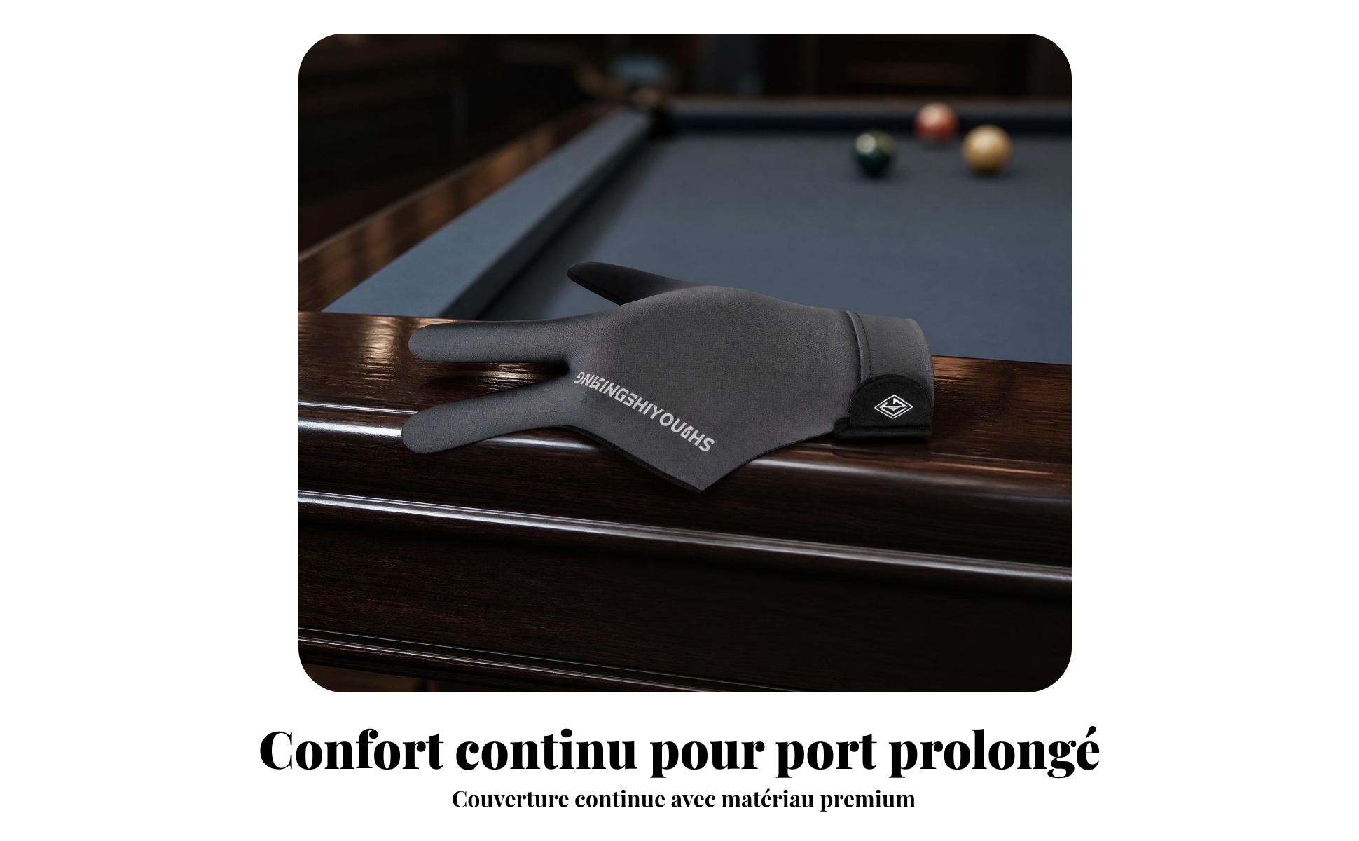 Gant de Pool Silicone Antidérapant Gant de Billard Main Gauche Compression