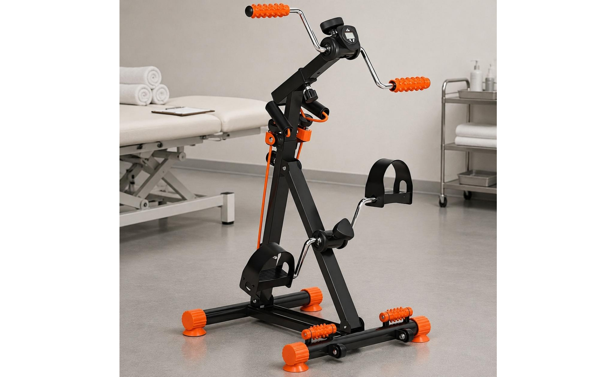 Rehab Pedal Exerciser Adjustable Resistance Seated Pedal Exerciser for Indoor