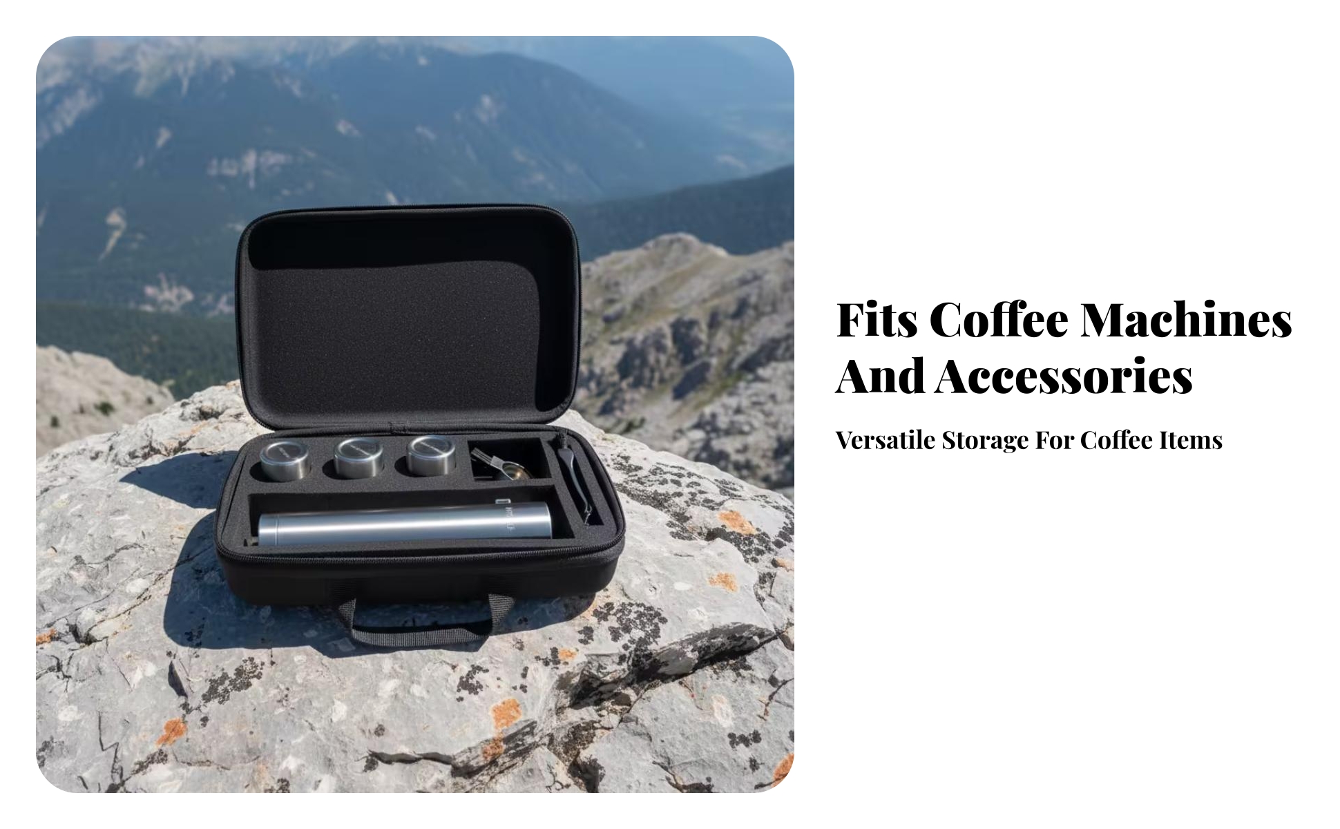 Hardhard-Case Top Handle Coffee Machine Case Clamshell Opening