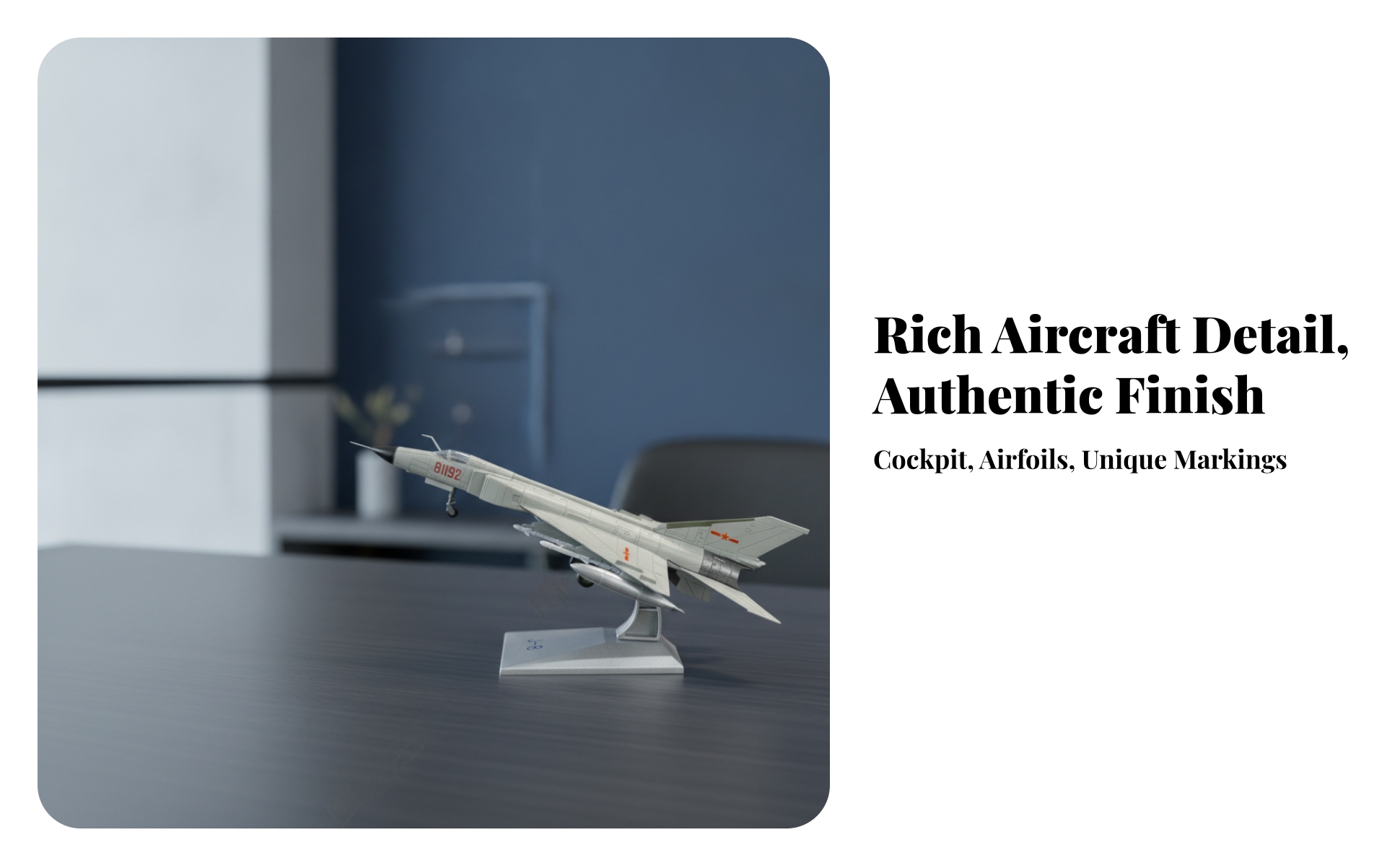 J-8 Aircraft Model Landing Gear 1:100 Scale Jet Model Panel-Line Detailing