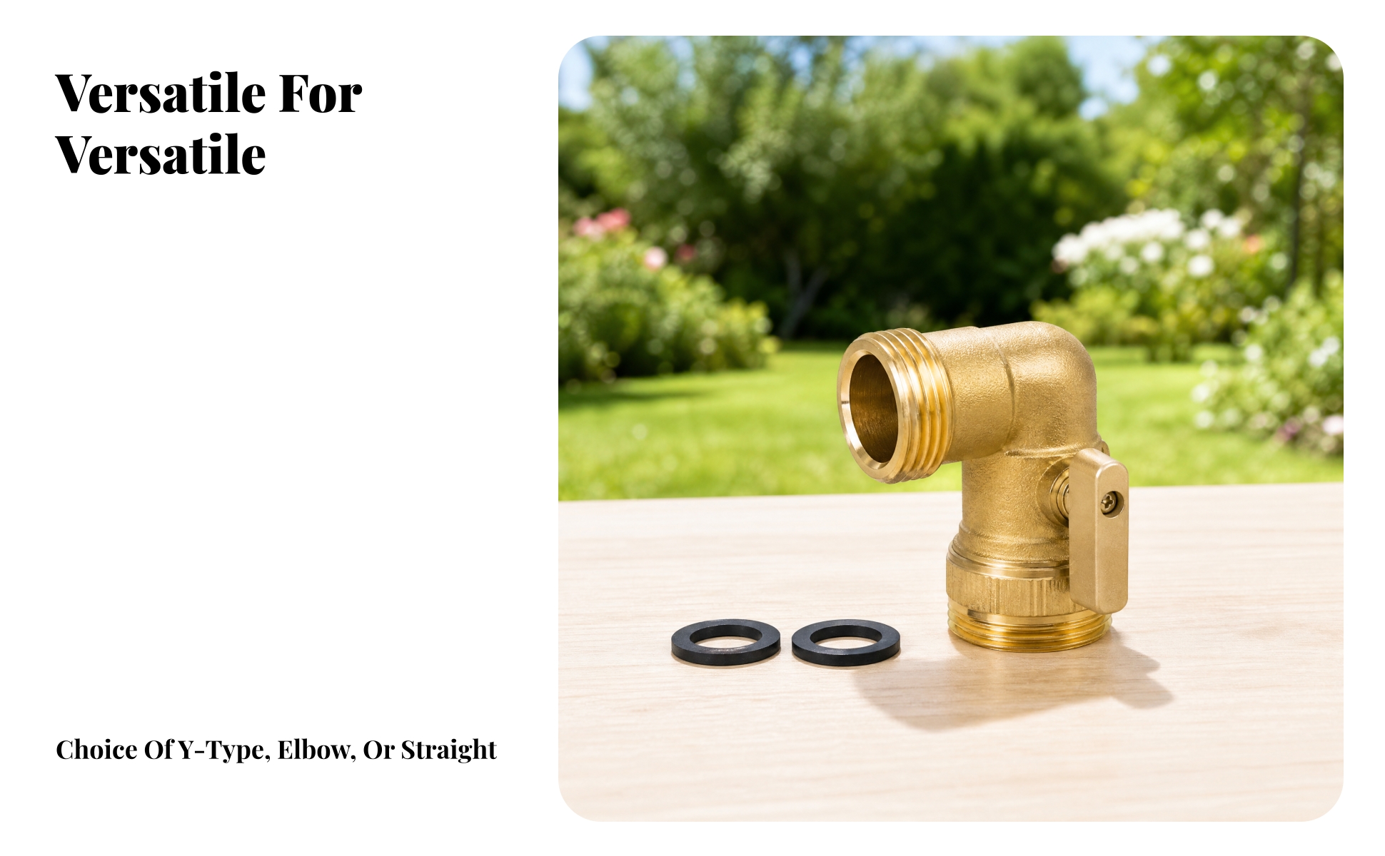 Brass Hose Elbow Adjustable Rate Regulation 90 Degree Garden Hose Elbow L-Shaped