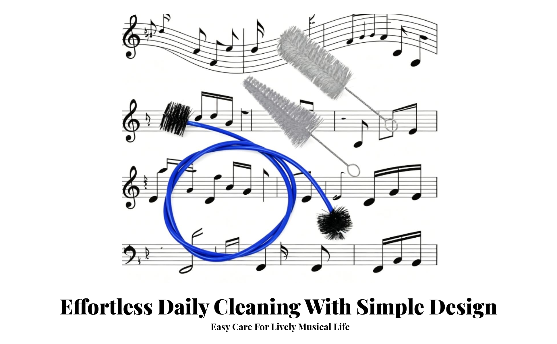 3 Pieces Mouthpiece Brush Set Flexible Trumpet Cleaning Brush Set