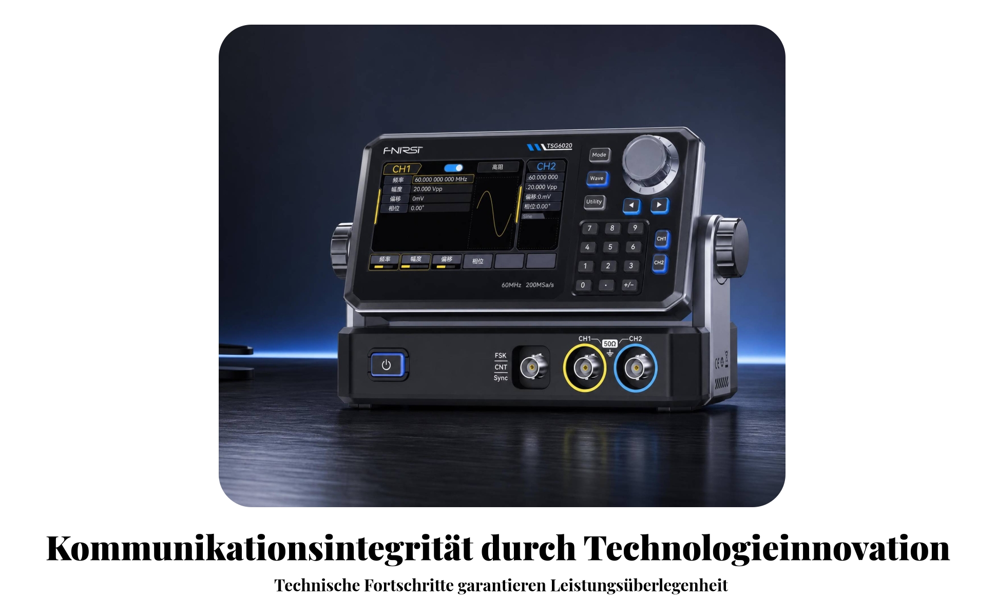 Zweikanal Funktionsgenerator 200MSa/s Arbiträrer Wellenformgenerator 14
