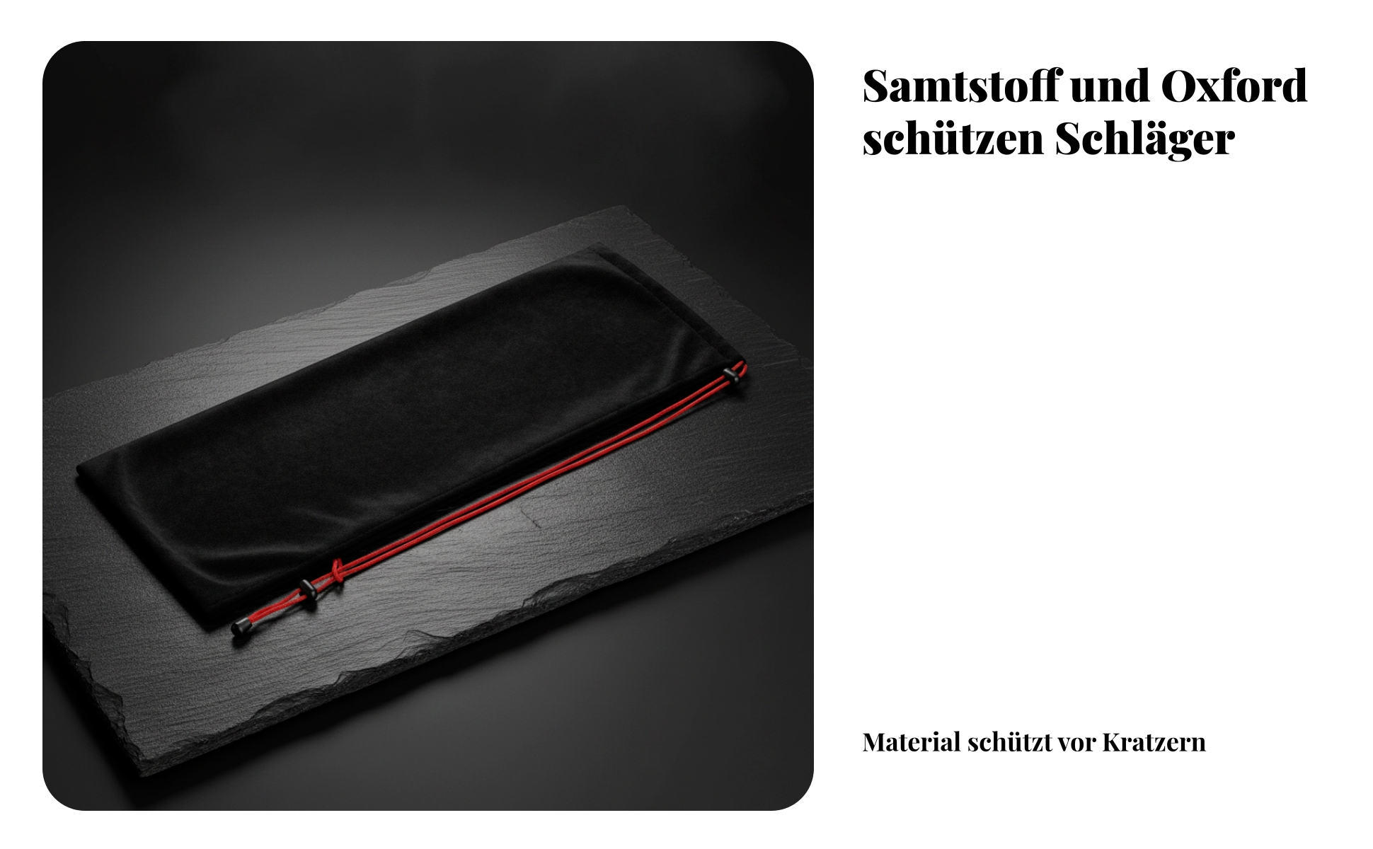 Badminton-Schlägerhülle schwarz Badminton-Schlägerbeutel Stoff