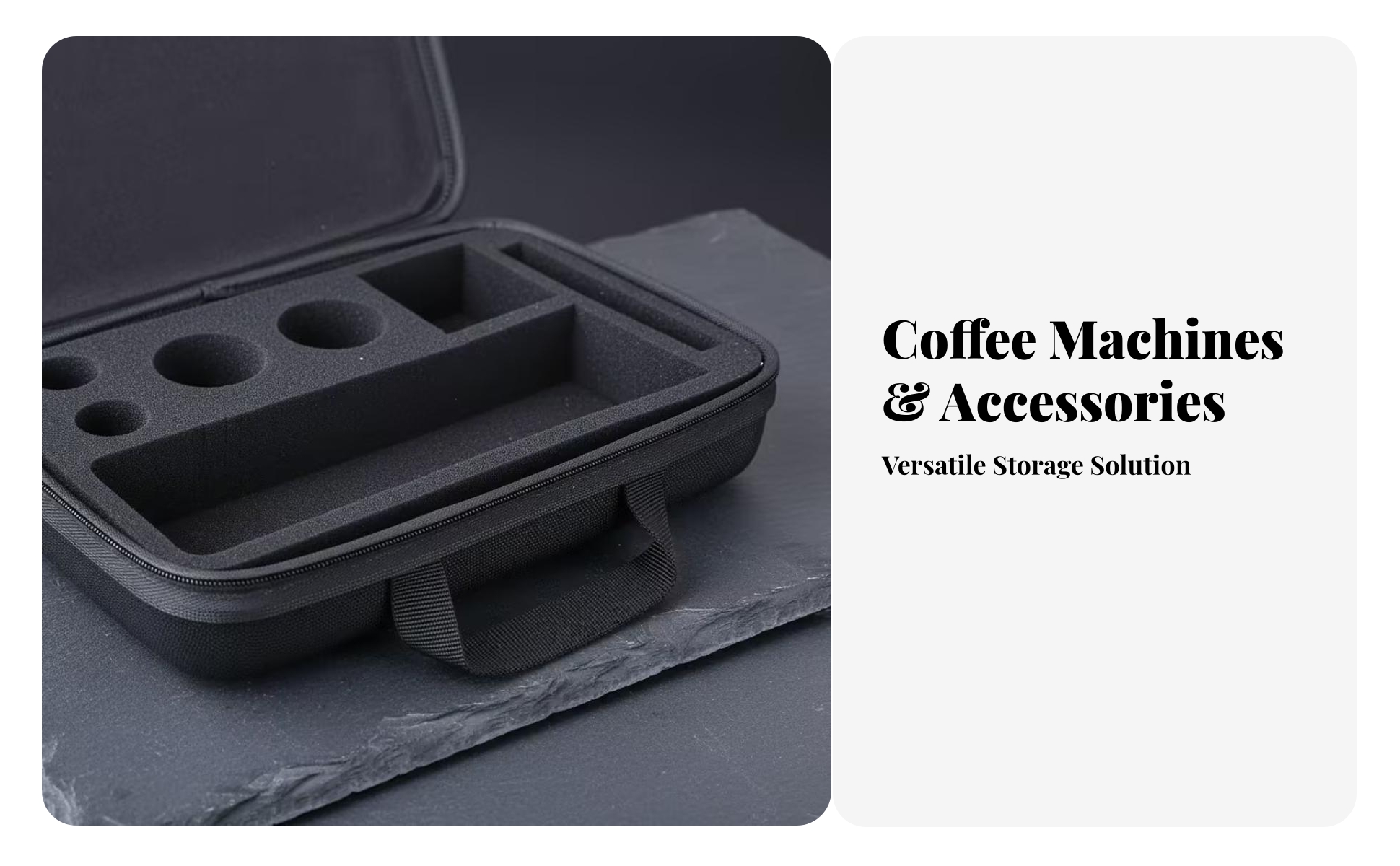 Hardhard-Case Top Handle Coffee Machine Case Clamshell Opening
