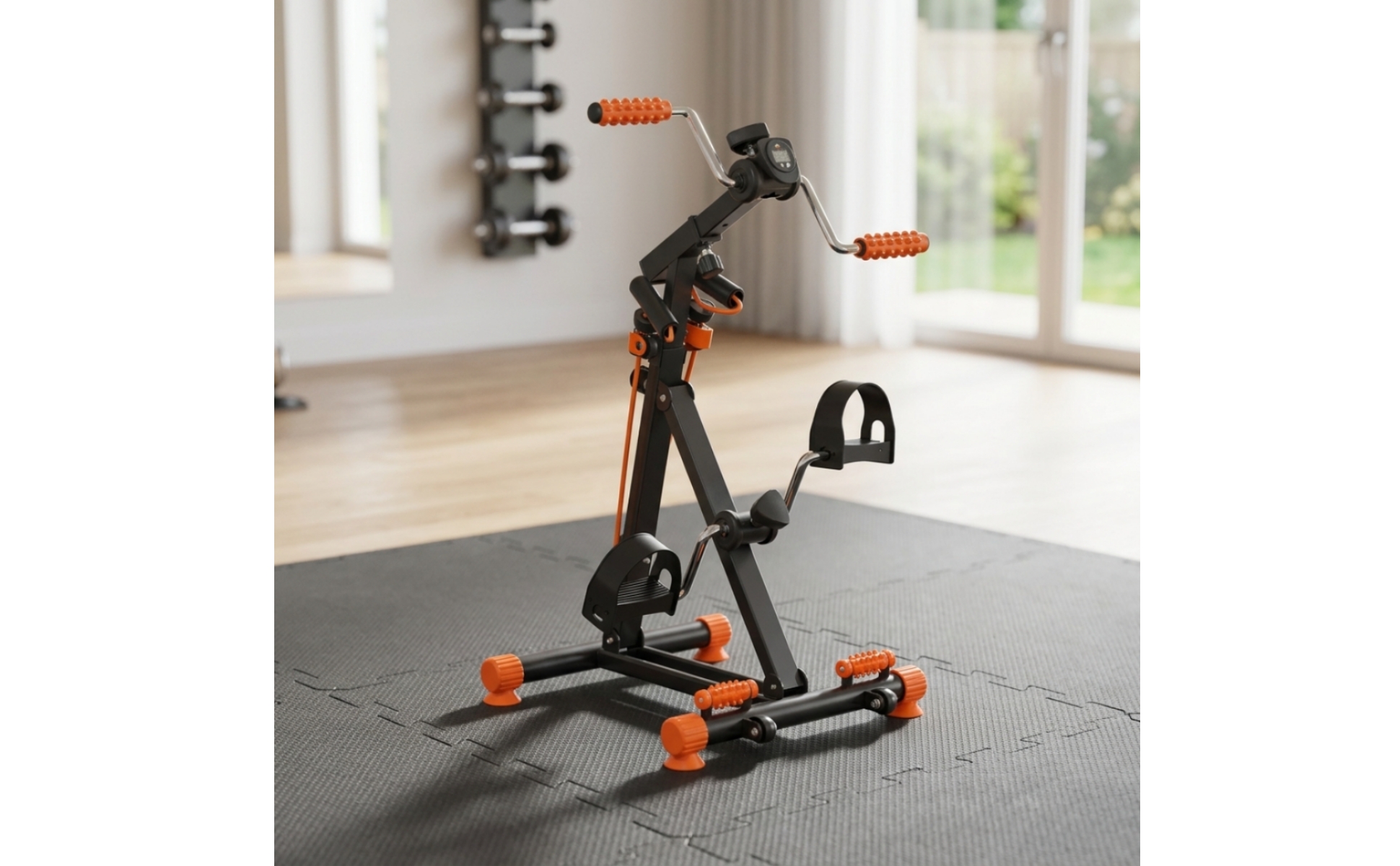 Rehab Pedal Exerciser Adjustable Resistance Seated Pedal Exerciser for Indoor