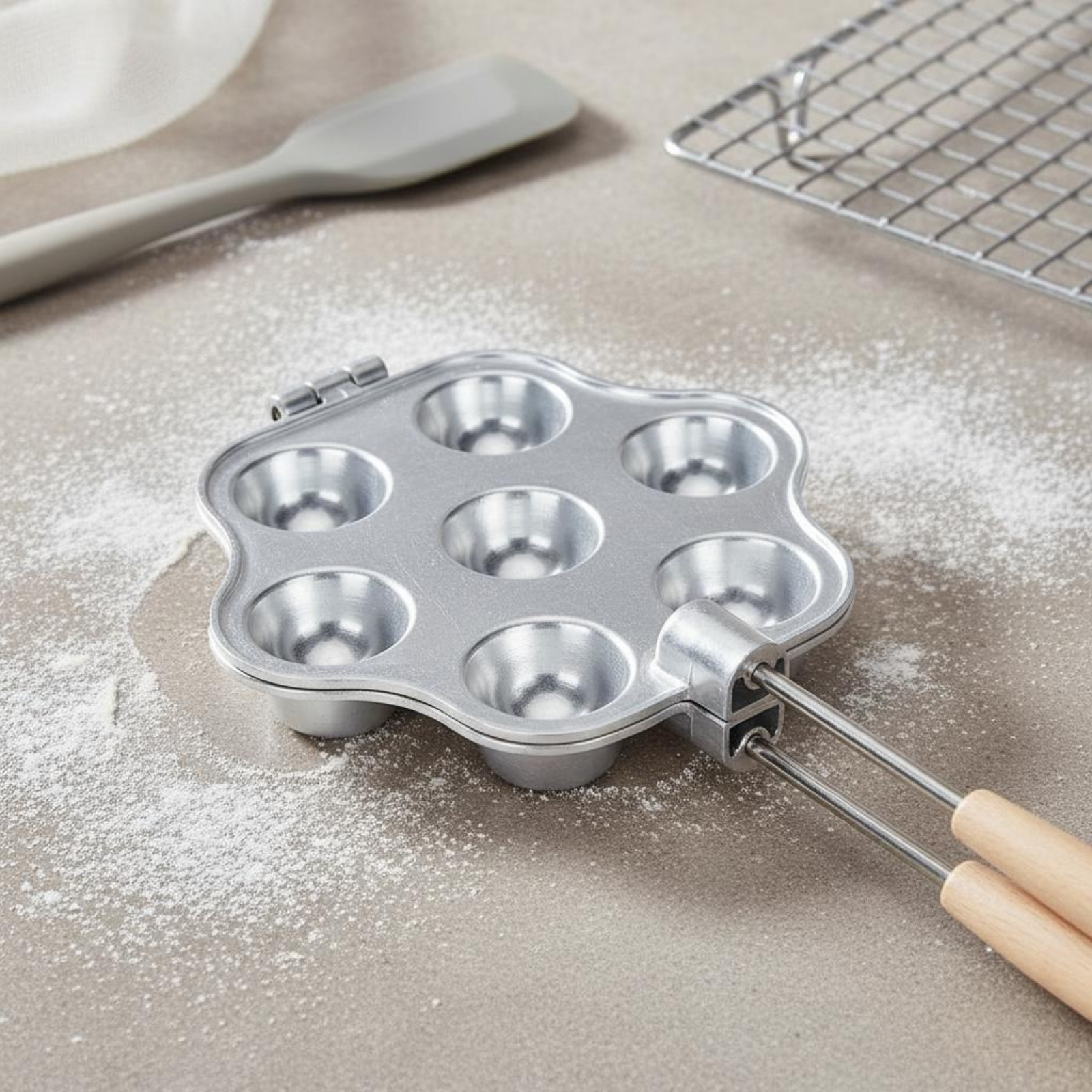 Pastry Tart Tart Mold Hinged Tartlet Cup Metal - Produktbild 3