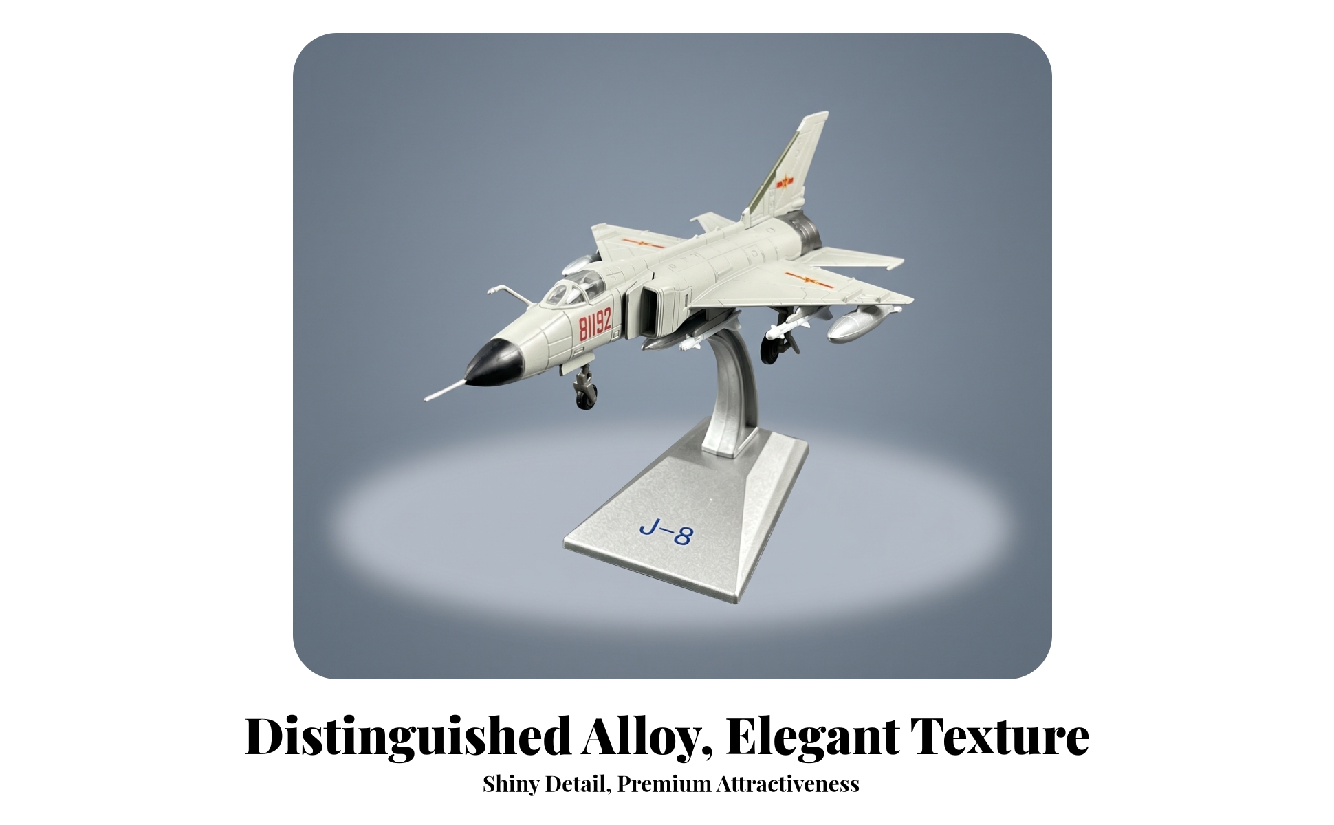 J-8 Aircraft Model Landing Gear 1:100 Scale Jet Model Panel-Line Detailing