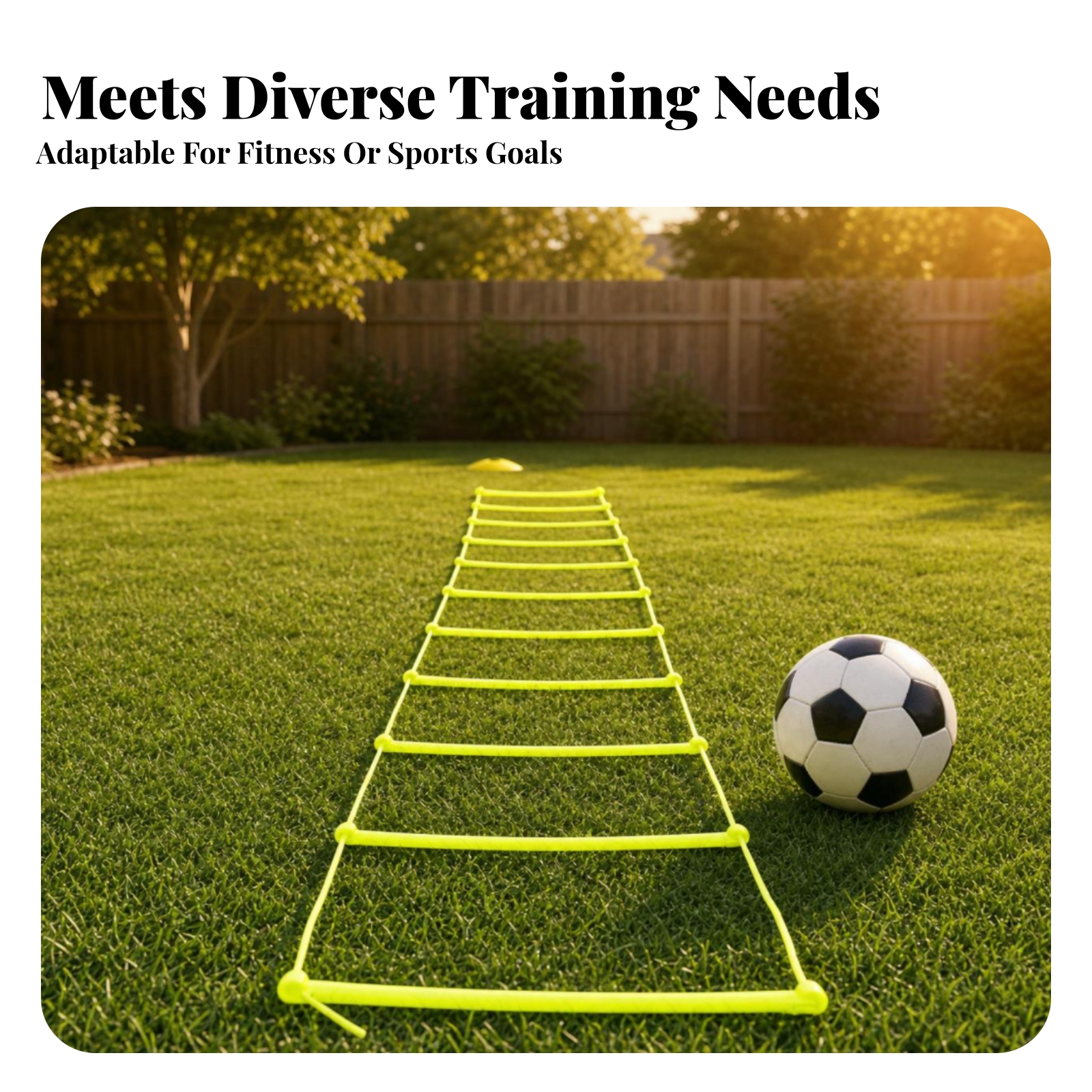 Portable Agility Ladder Cord Sides Speed Training Ladder Lightweight for Field - Produktbild 2