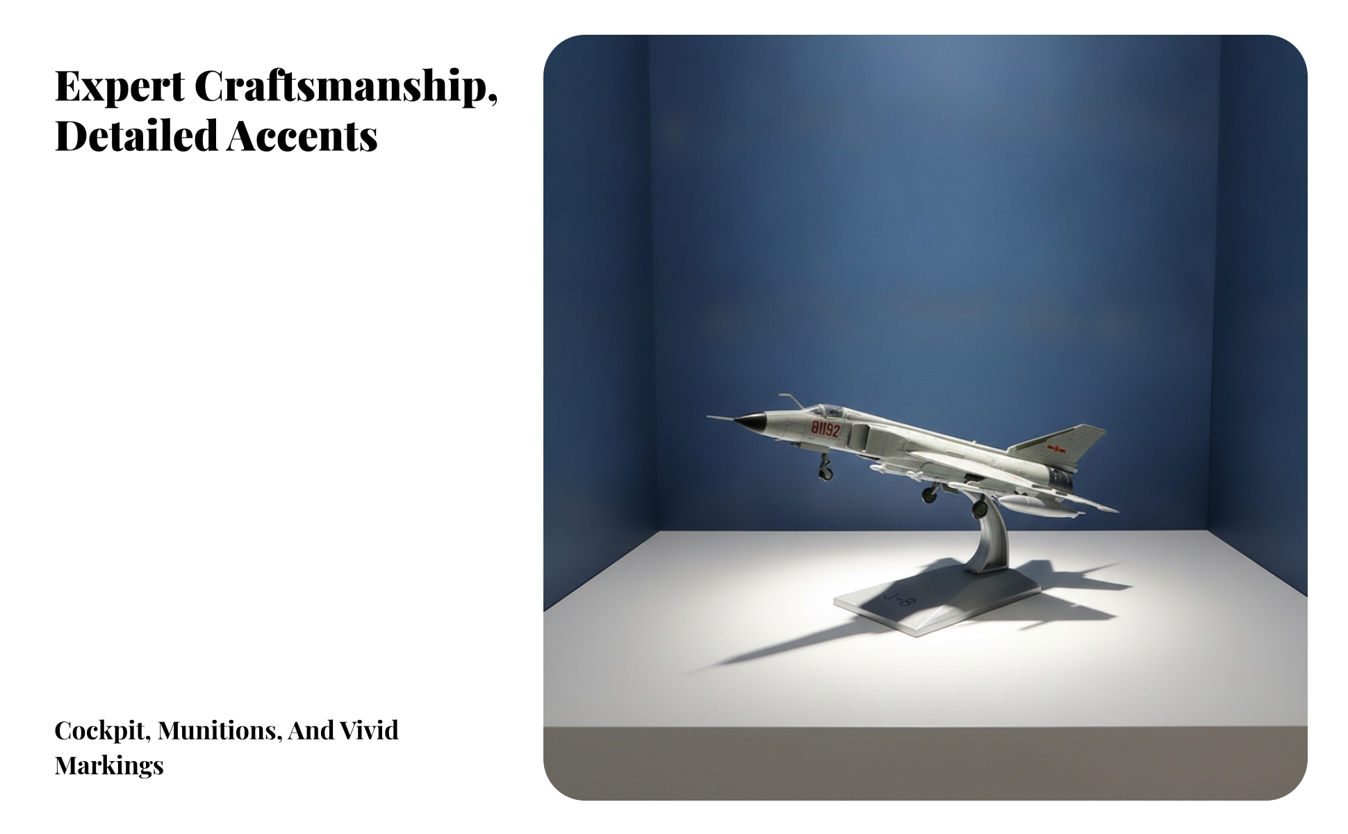 J-8 Aircraft Model Landing Gear 1:100 Scale Jet Model Panel-Line Detailing