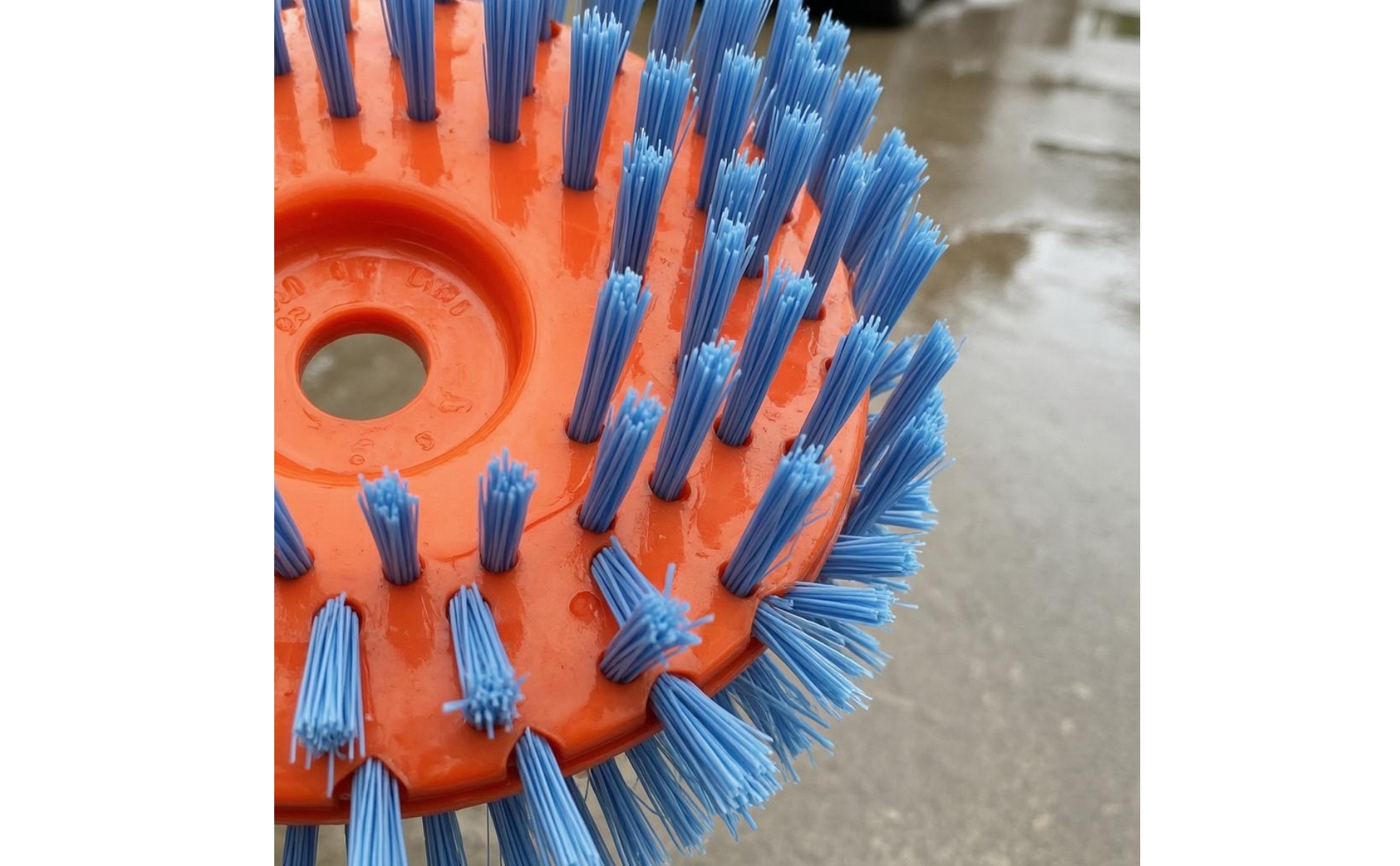Nylon Brush Head Blue Bristles Trimmer Brush Head Orange Base for Grass Trimming