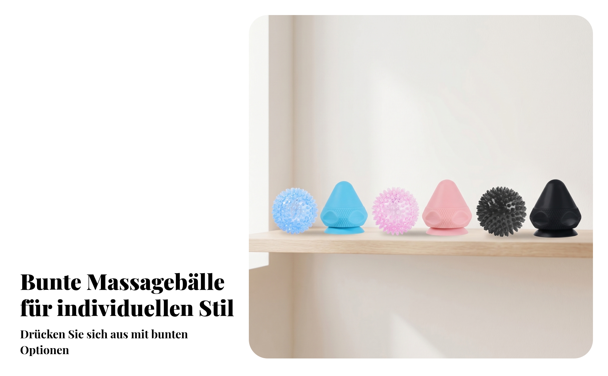 2 Pieces Igelball Set Dicht Genoppt Massageball mit Noppen Spiky
