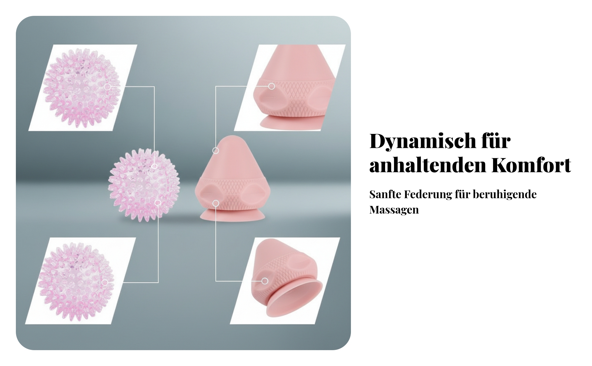 2 Pieces Igelball Set Dicht Genoppt Massageball mit Noppen Spiky