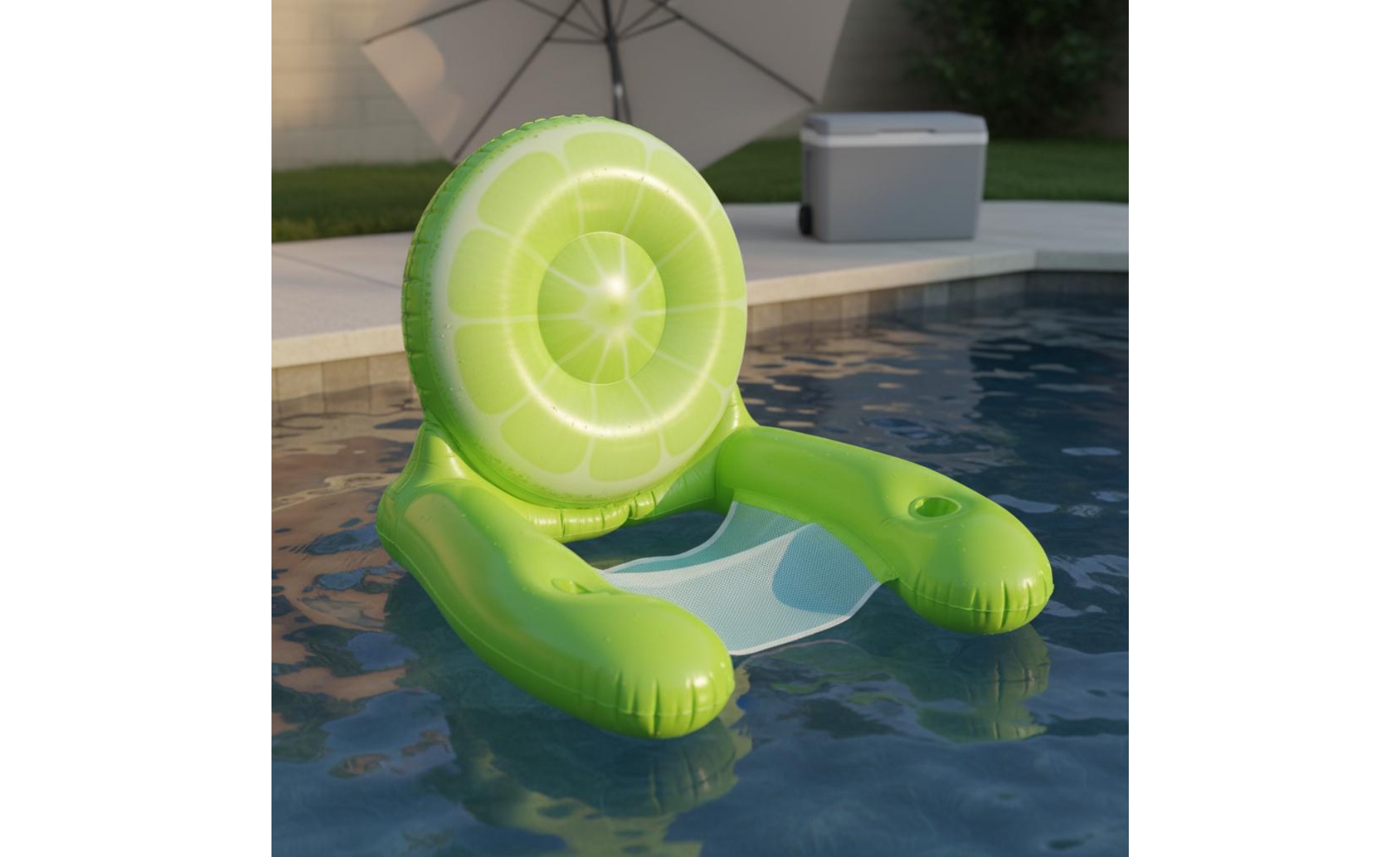 Creature Pool Buoy Thickened Material Pool Lounge Chair with Mesh Seat Portable