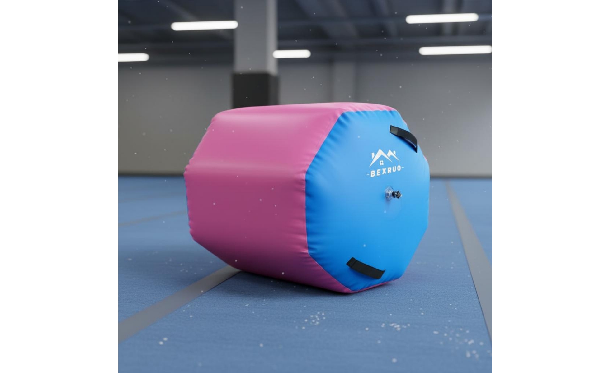 Gymnastics Training Barrel Hand Pump Included Tumbling Barrel Rose and Blue